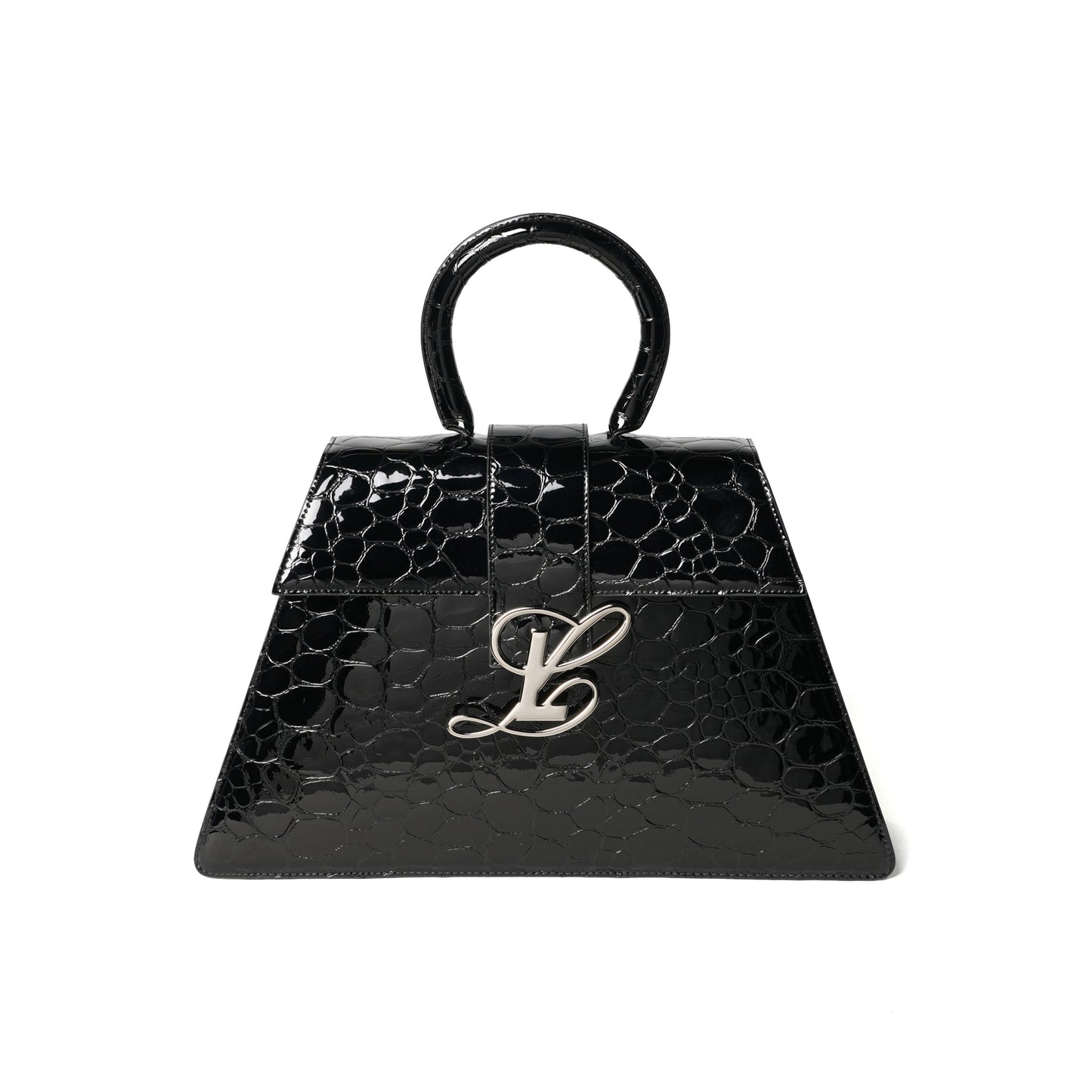 BLACK GLOSSY PEBBLE YAHALRA / BLACK PEBBLE LEATHER