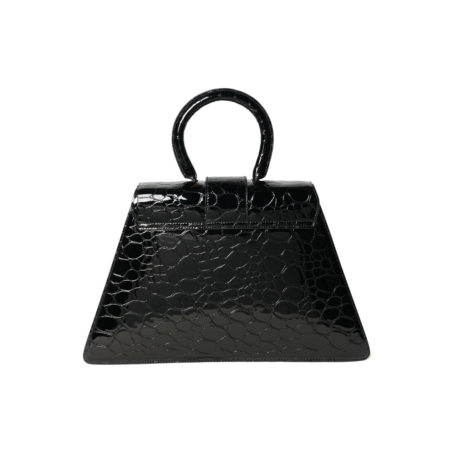 BLACK GLOSSY PEBBLE YAHALRA / BLACK PEBBLE LEATHER