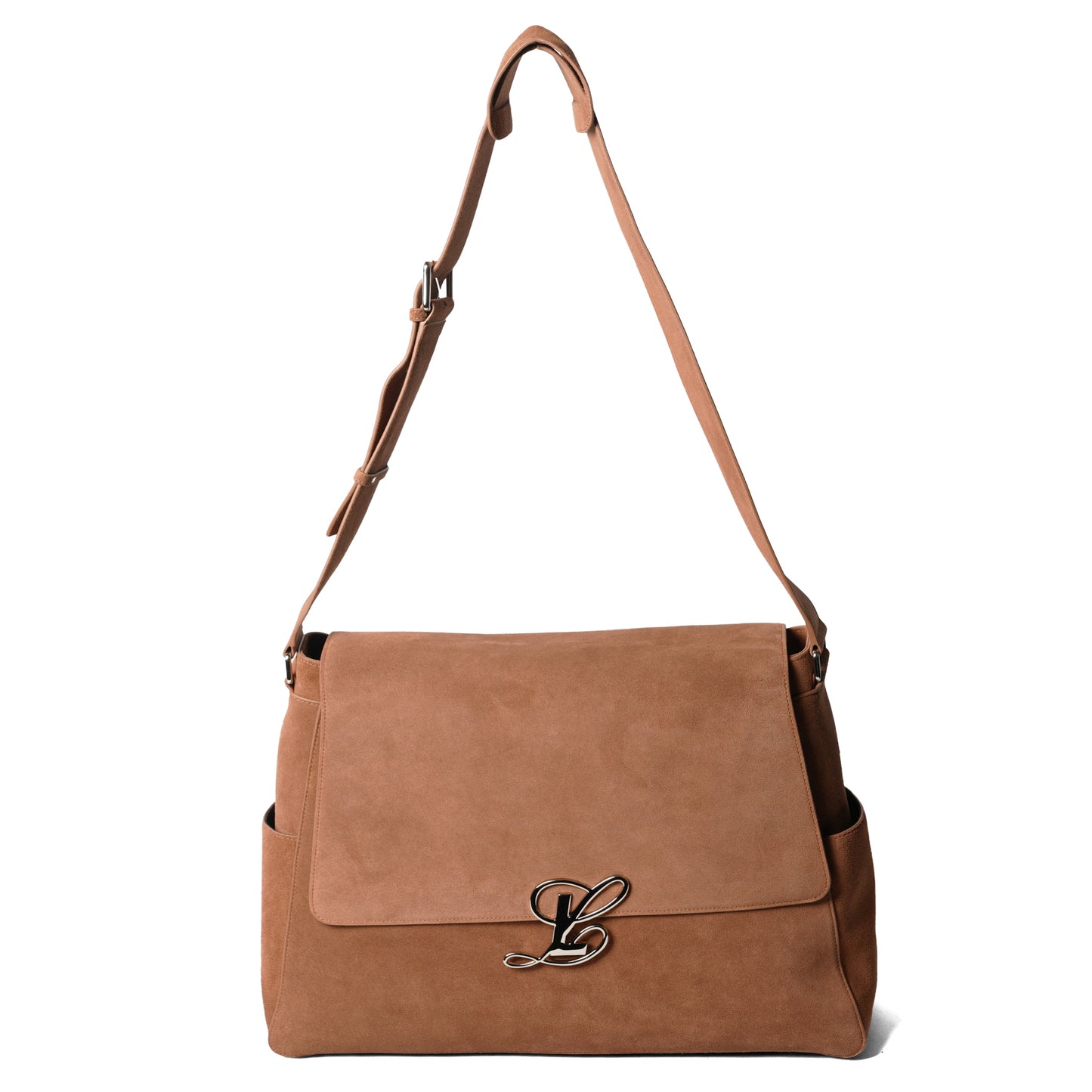 COGNAC SUEDE CAM MESSENGER / COGNAC SUEDE LEATHER