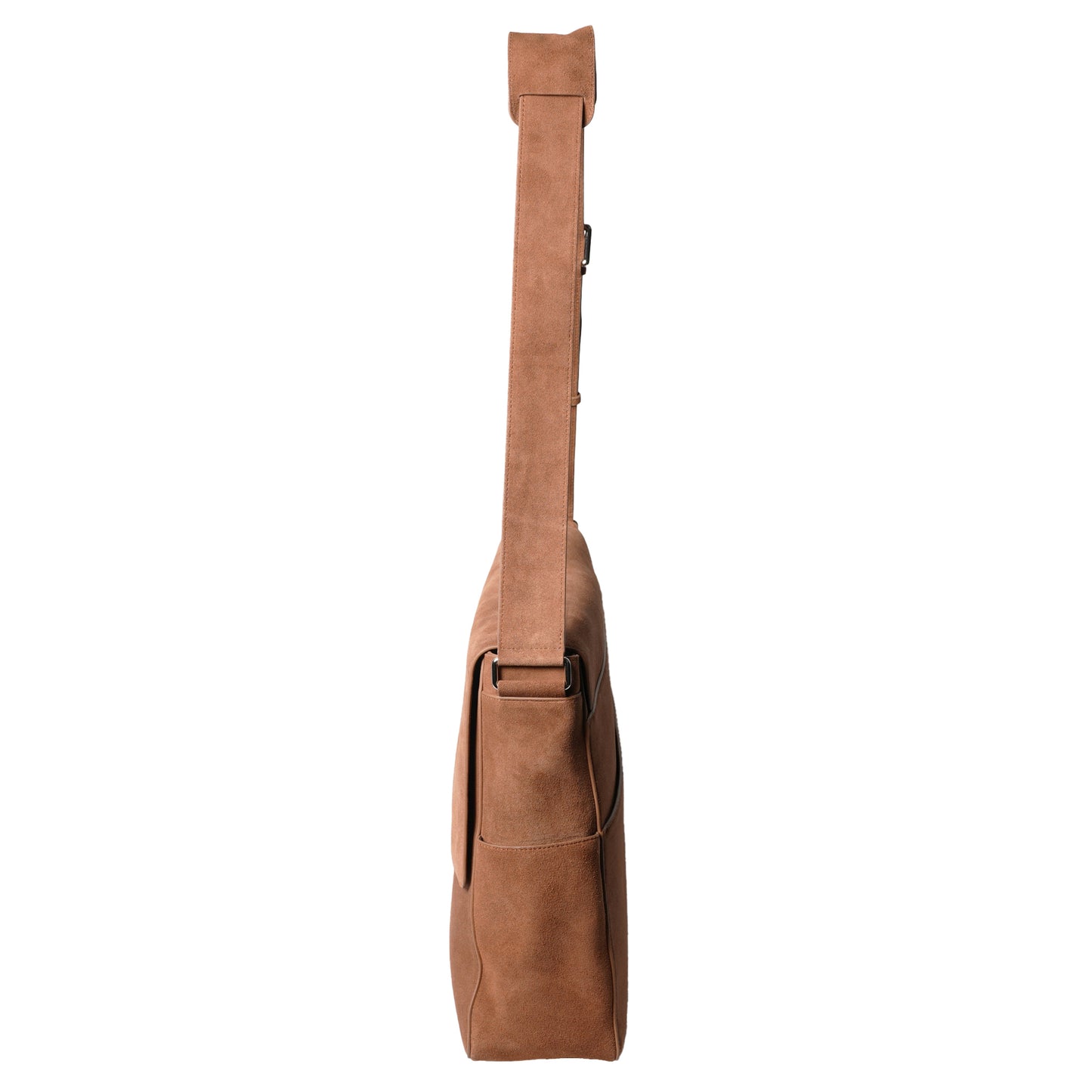 COGNAC SUEDE CAM MESSENGER / COGNAC SUEDE LEATHER