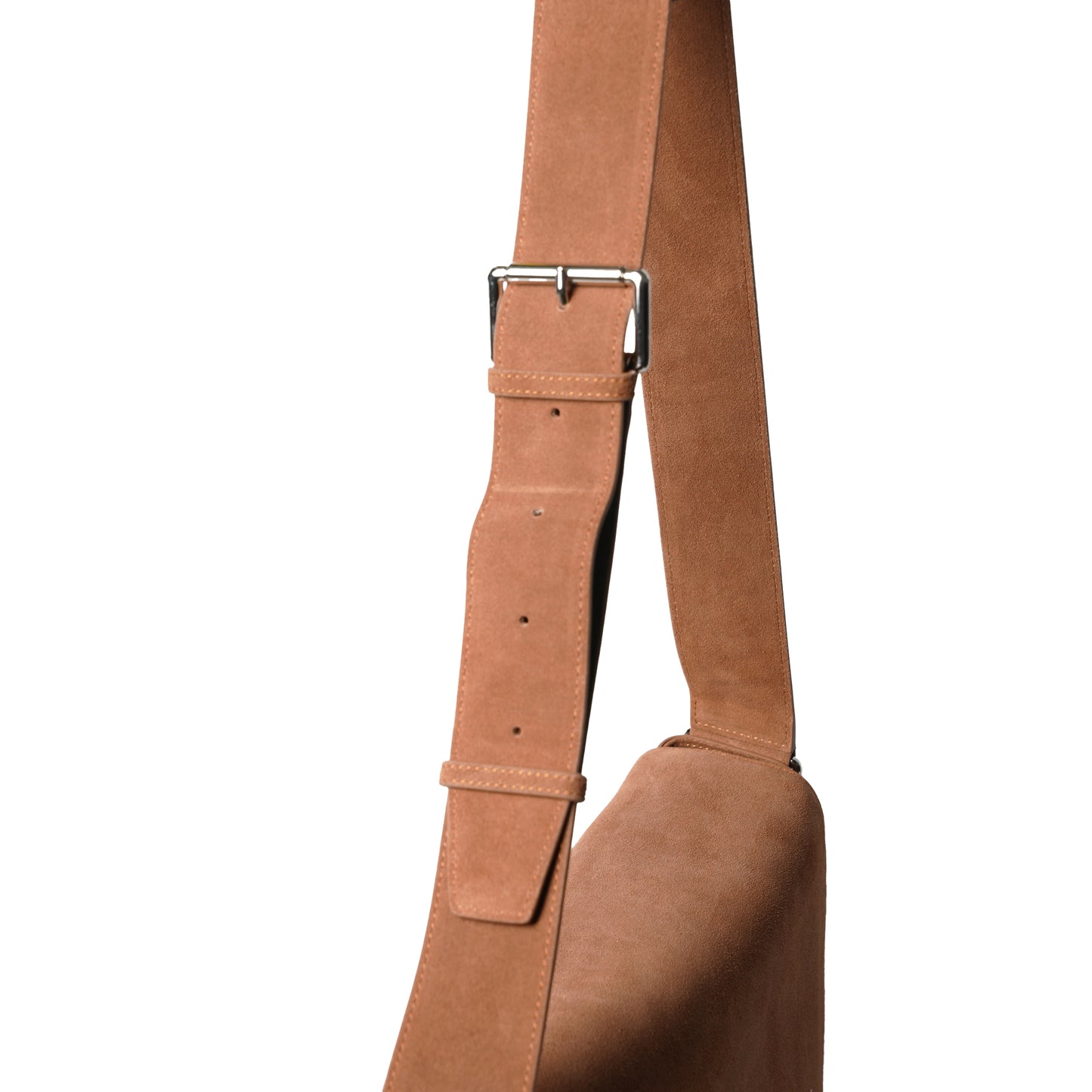 COGNAC SUEDE CAM MESSENGER / COGNAC SUEDE LEATHER
