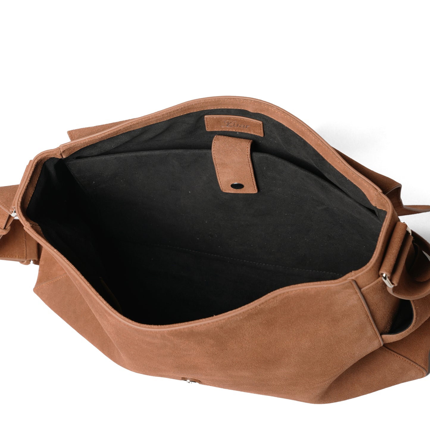 COGNAC SUEDE CAM MESSENGER / COGNAC SUEDE LEATHER