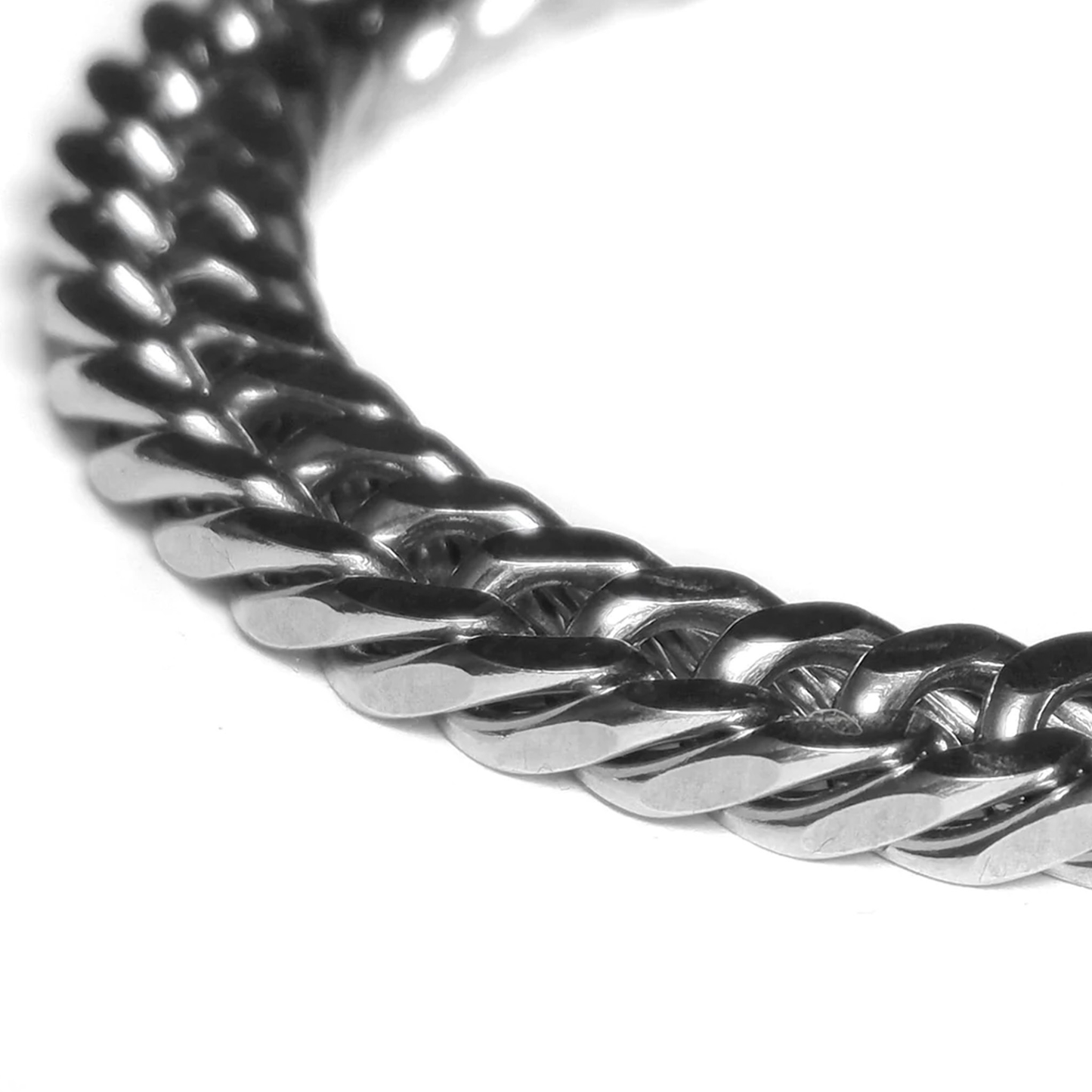 DOUBLE CURB NECKLACE / SILVER