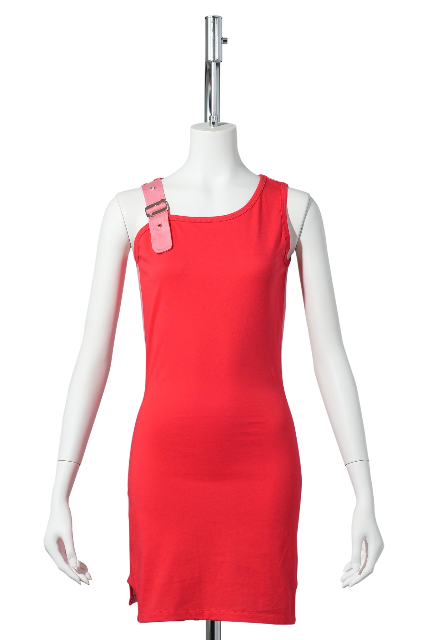 BELT STRAP MINIDRESS / CHERRY PINK