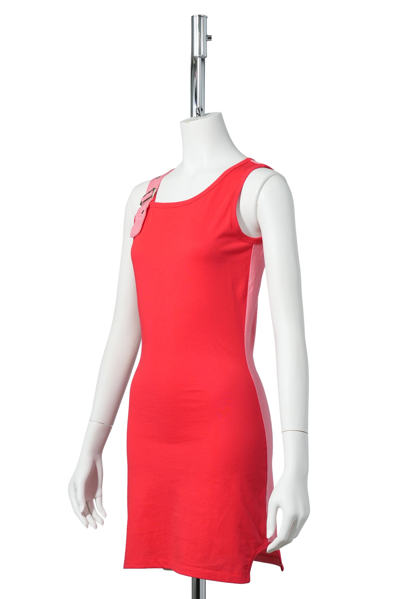 BELT STRAP MINIDRESS / CHERRY PINK