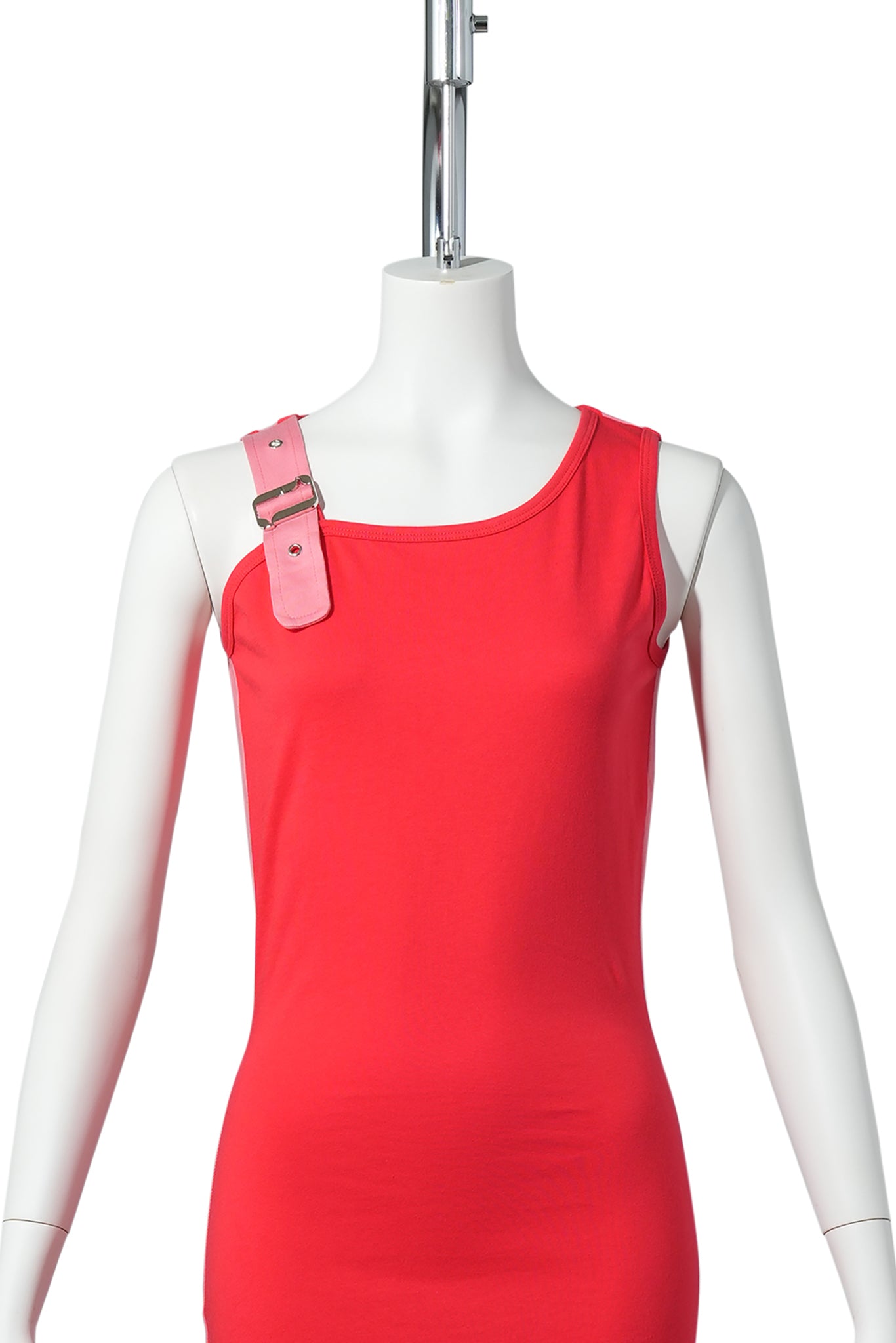BELT STRAP MINIDRESS / CHERRY PINK