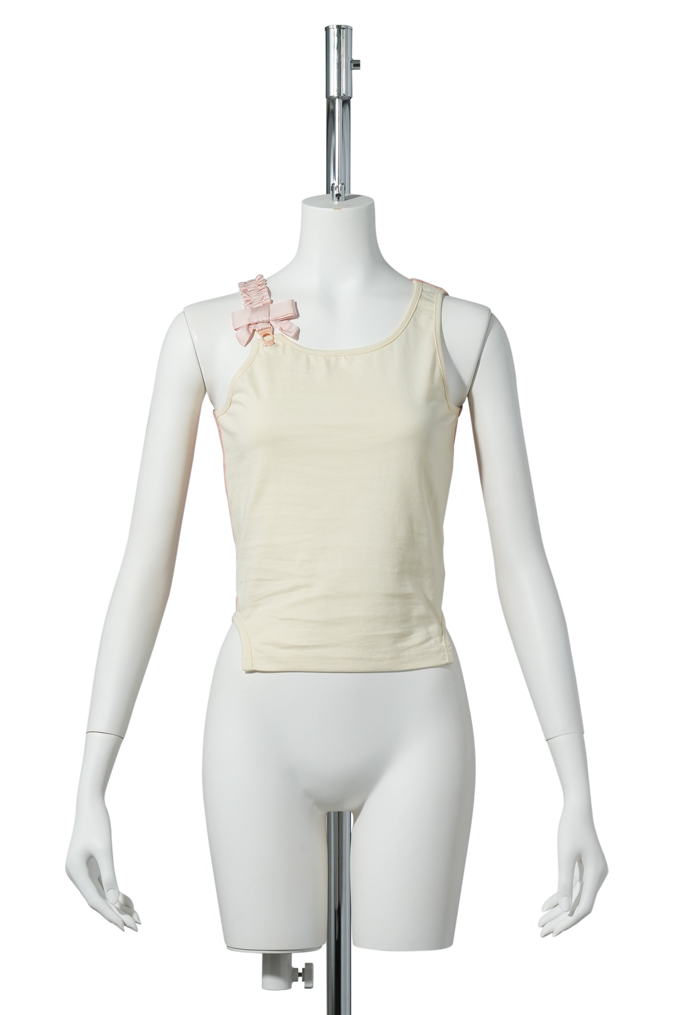 GARTER STRAP TANK TOP / OFF-WHITE