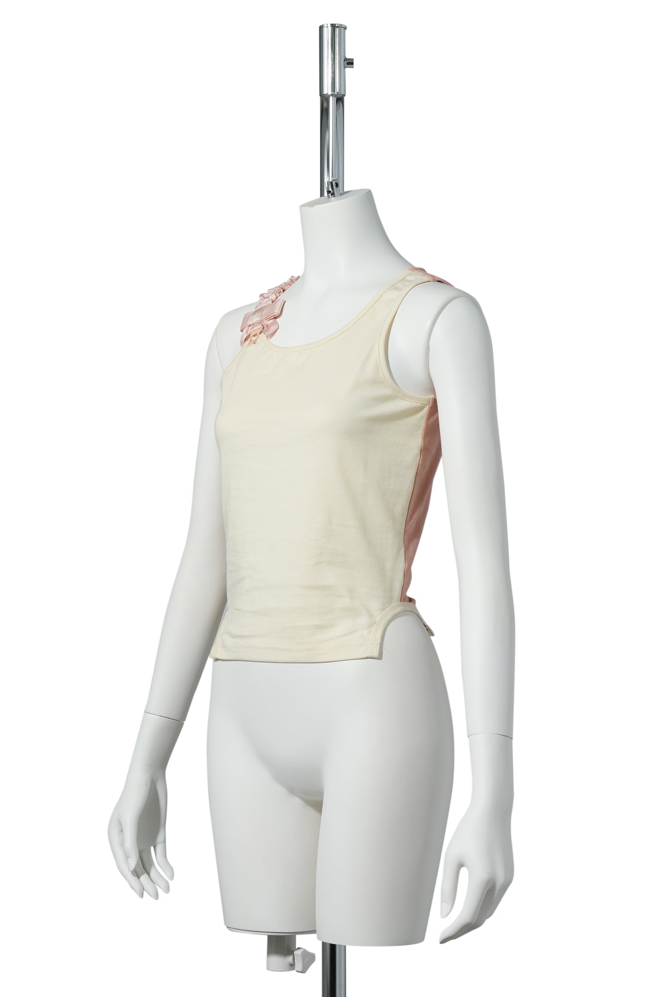 GARTER STRAP TANK TOP / OFF-WHITE