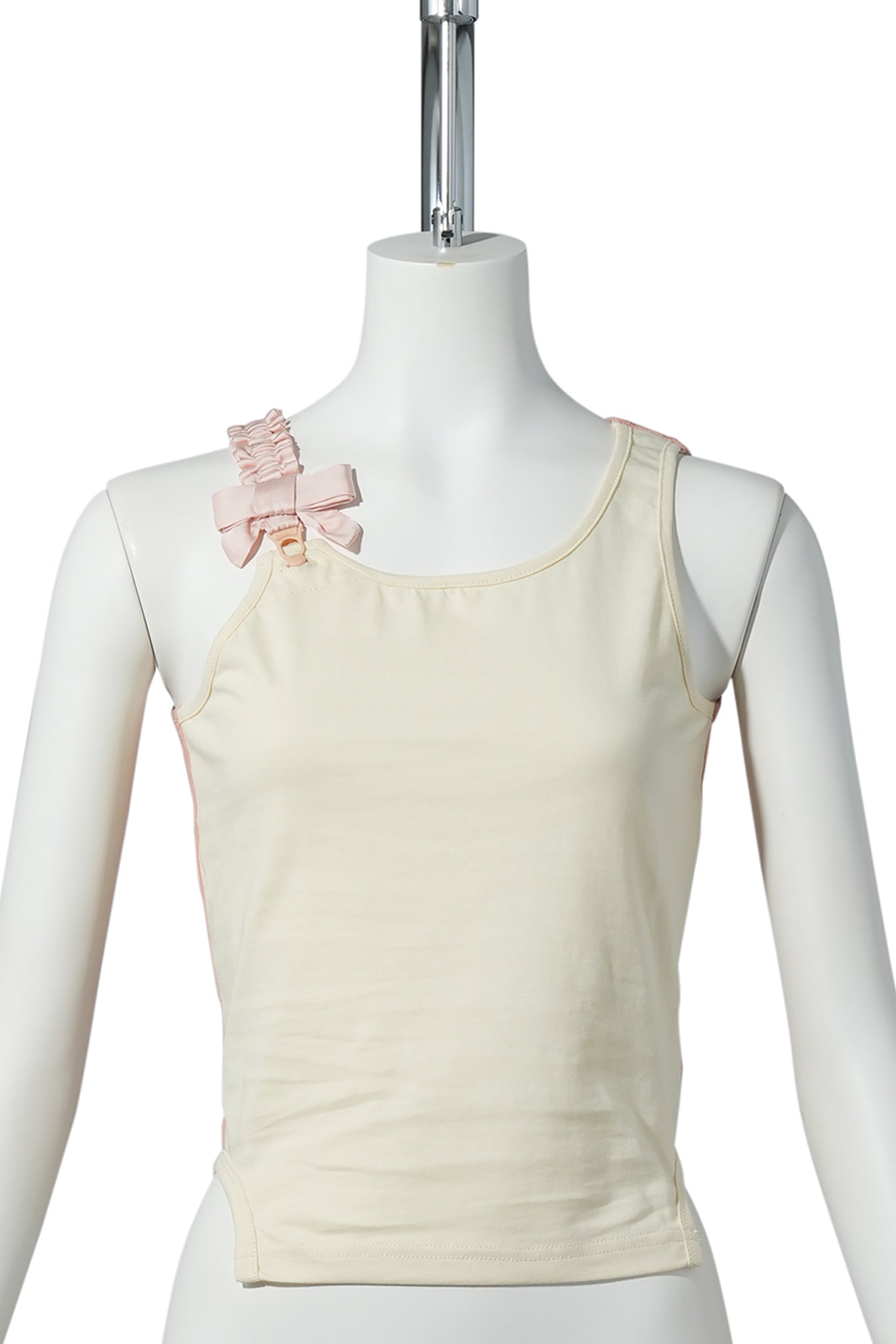 GARTER STRAP TANK TOP / OFF-WHITE