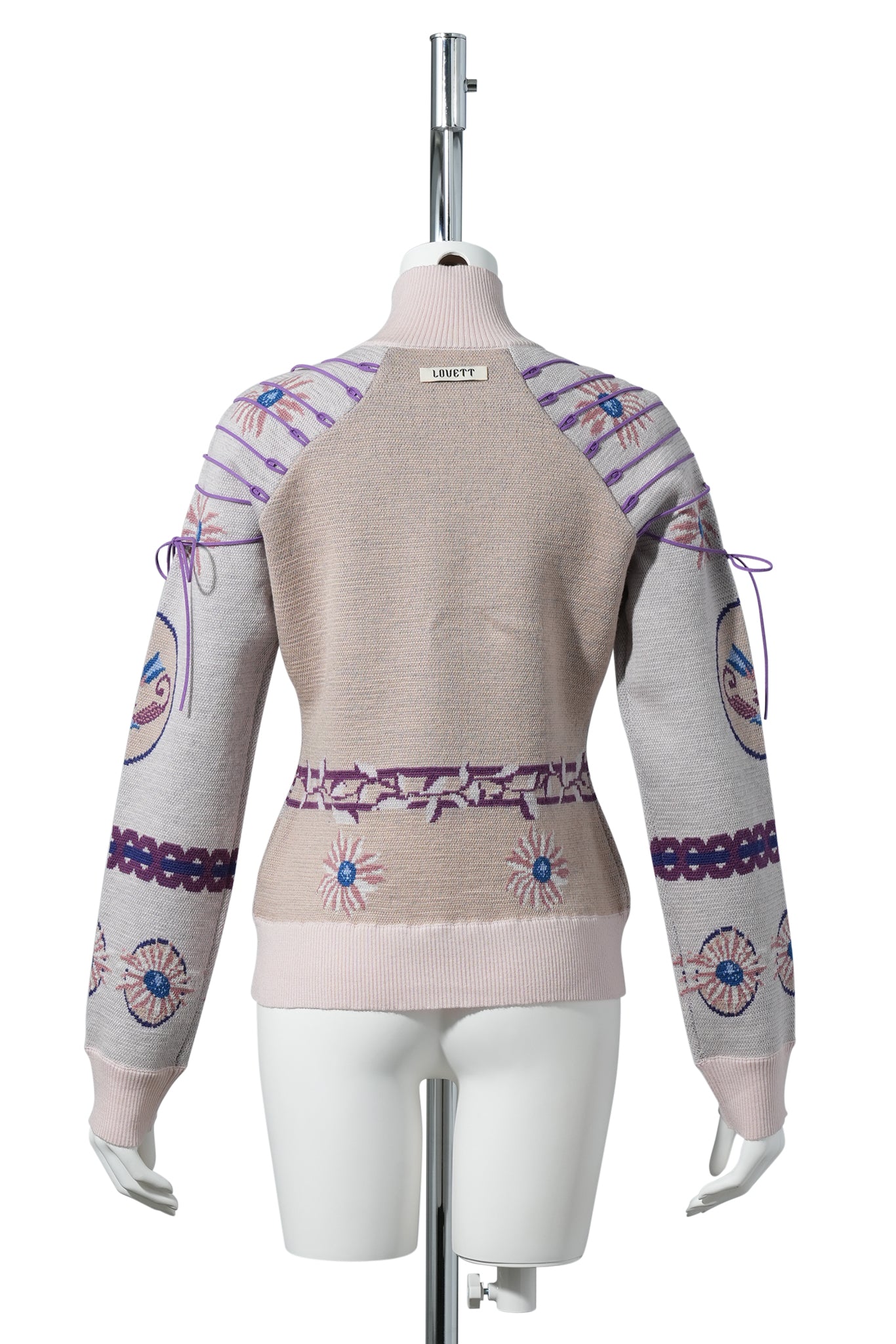 ORNATE TIE SWEATER / OFF-WHITE