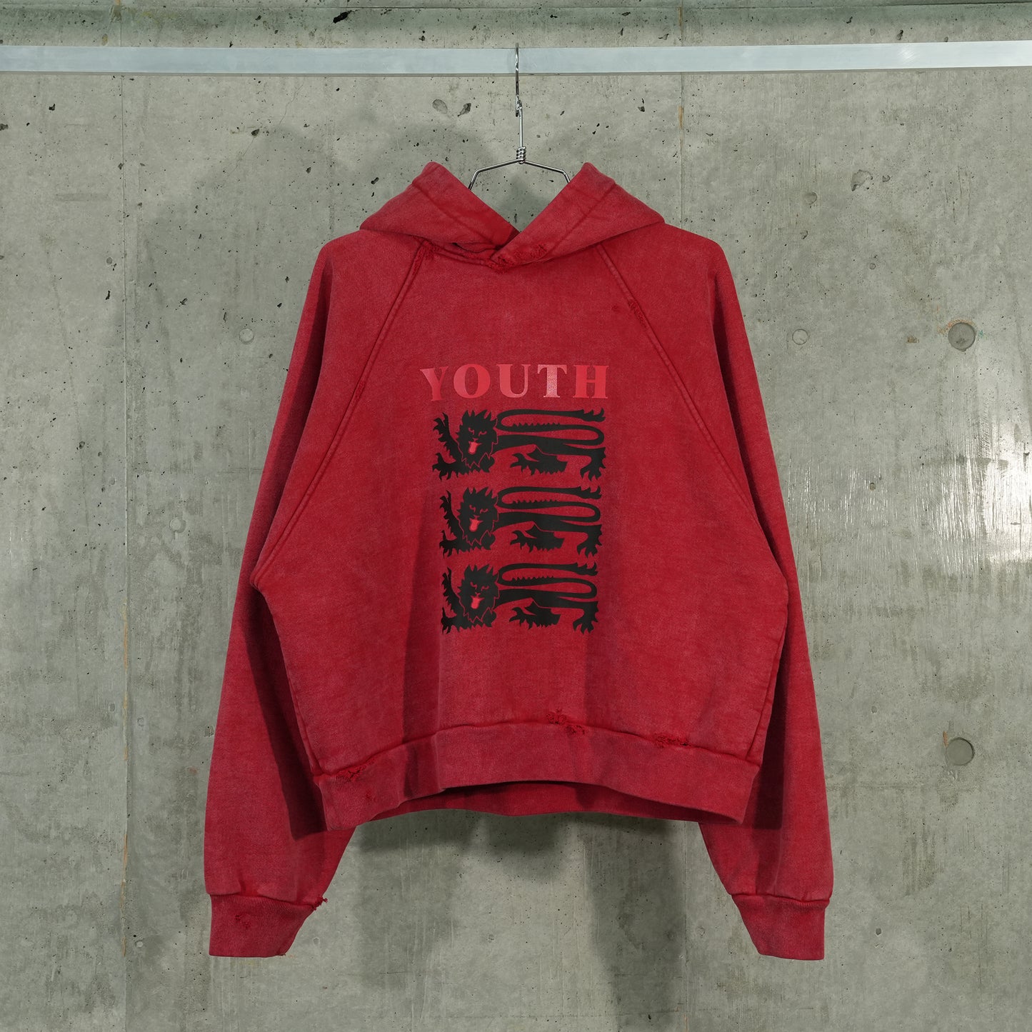 YOUTH HOODIE / WASHED RED