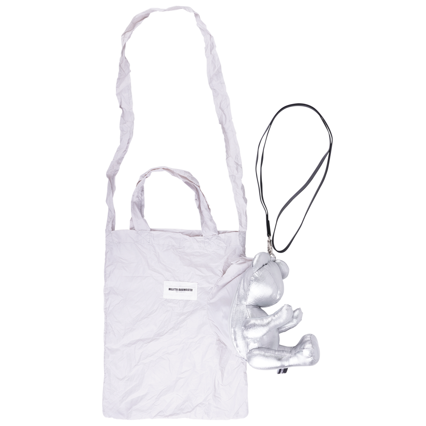 TEDDY TOTE - CRUNCHY FOIL / WHITE NYLON