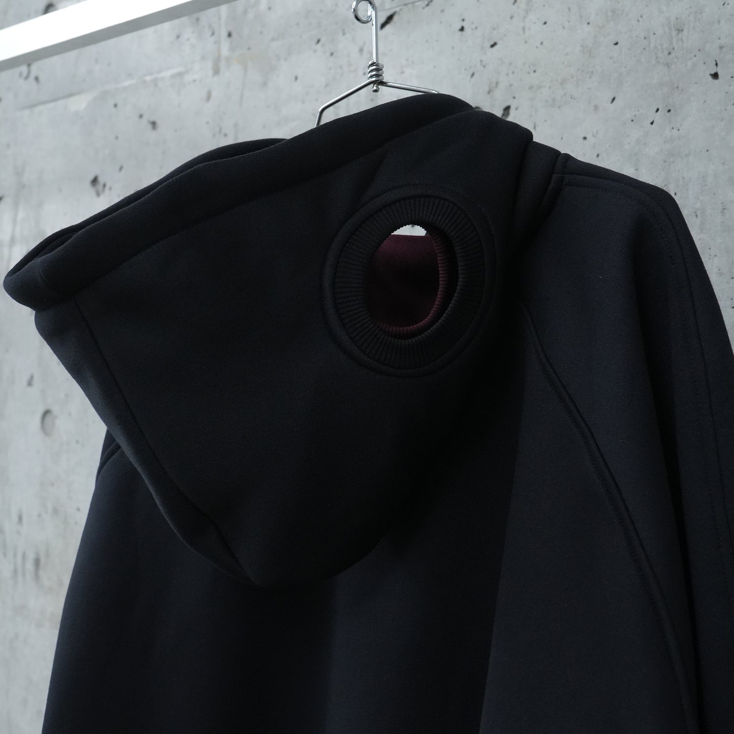 DOUBLE HOOD HOODIE / BLACK