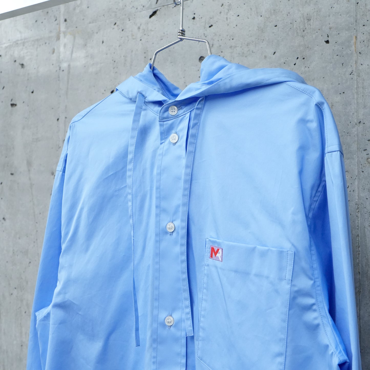 CLASSIC SHIRT W/HOOD / BLUE