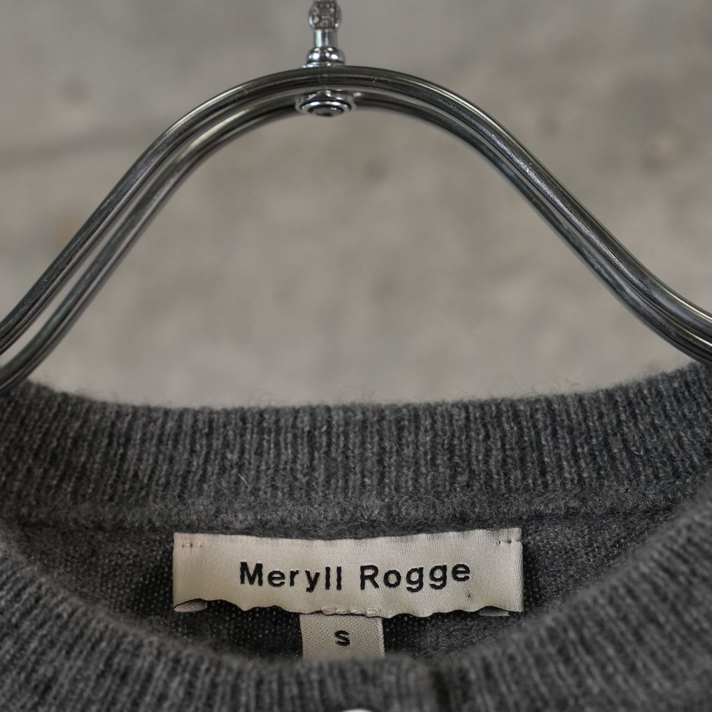 CREW NECK WRAP CARDIGAN / GREY MELANGE