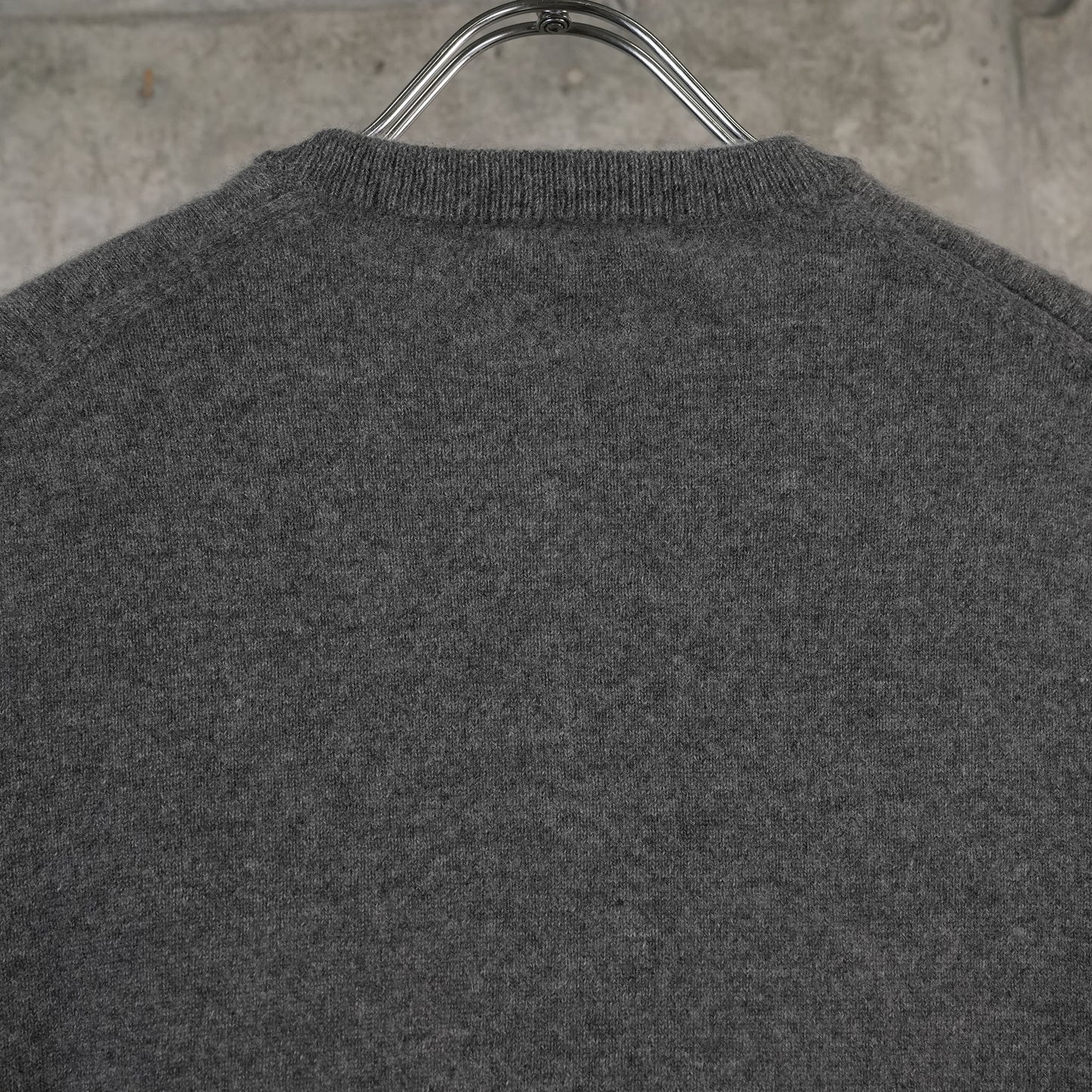 CREW NECK WRAP CARDIGAN / GREY MELANGE