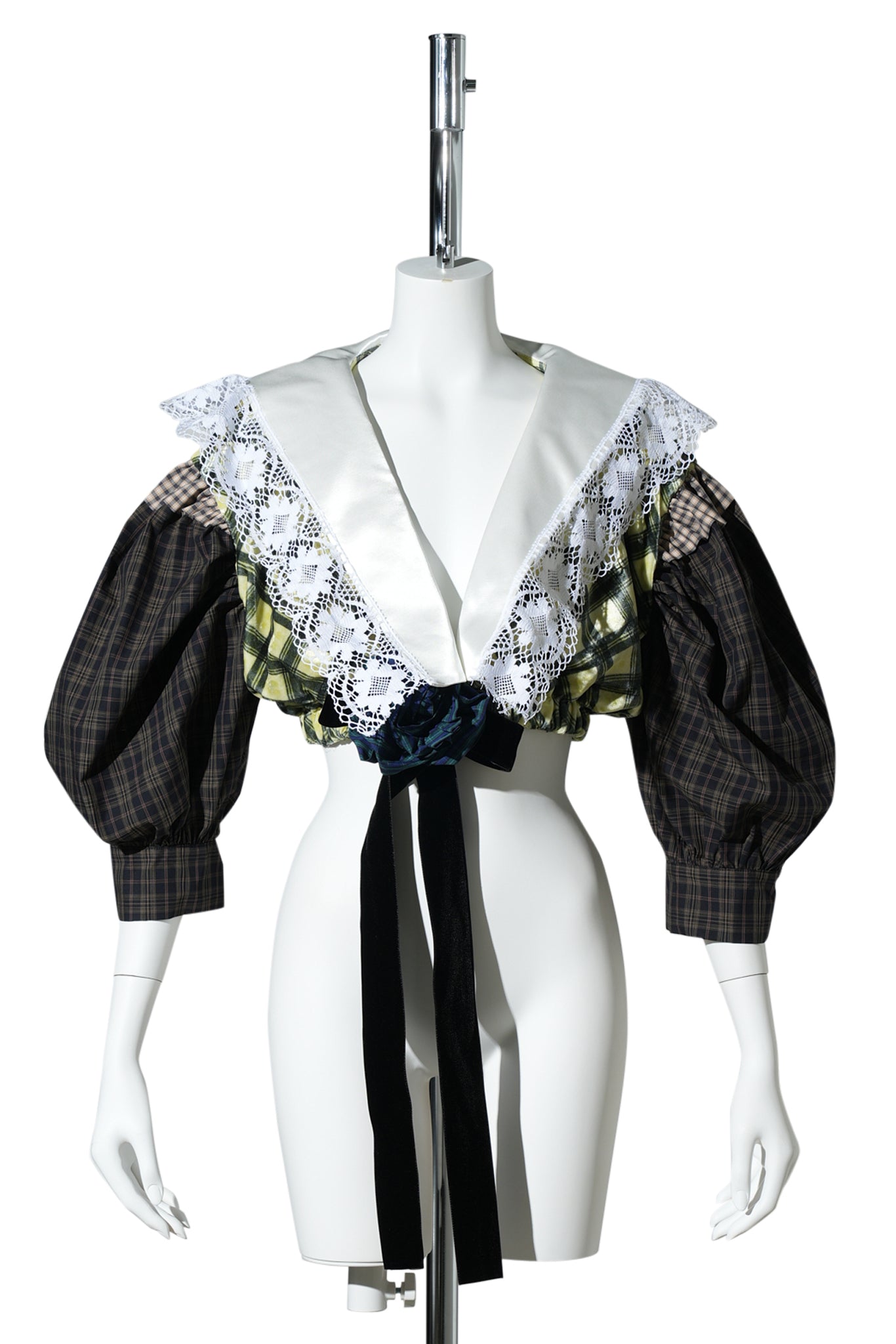 MICRO RUFFLE TOP / YELLOW MULTI