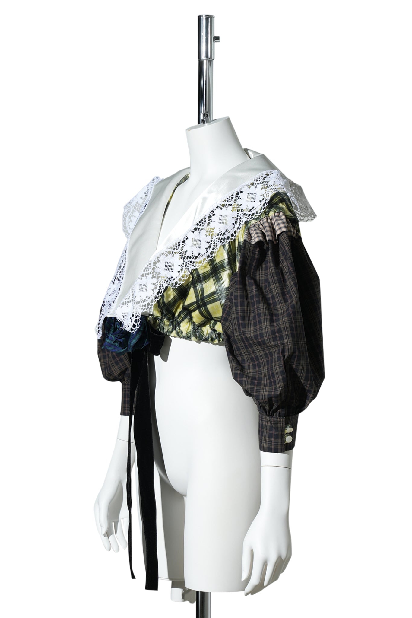 MICRO RUFFLE TOP / YELLOW MULTI