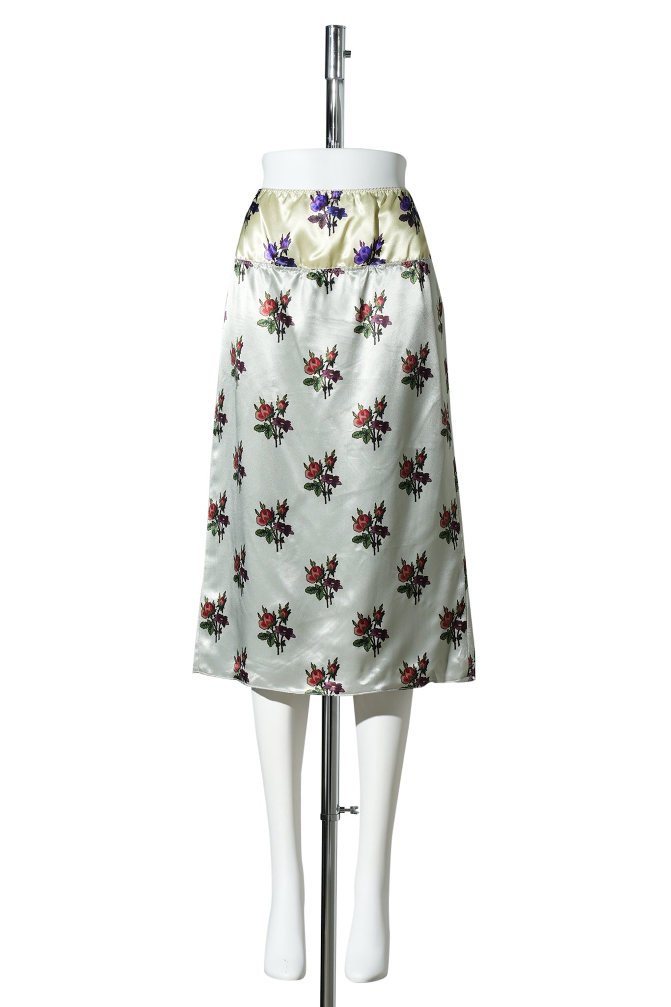 BI-COLOR SLIPSKIRT / MINT/YELLOW