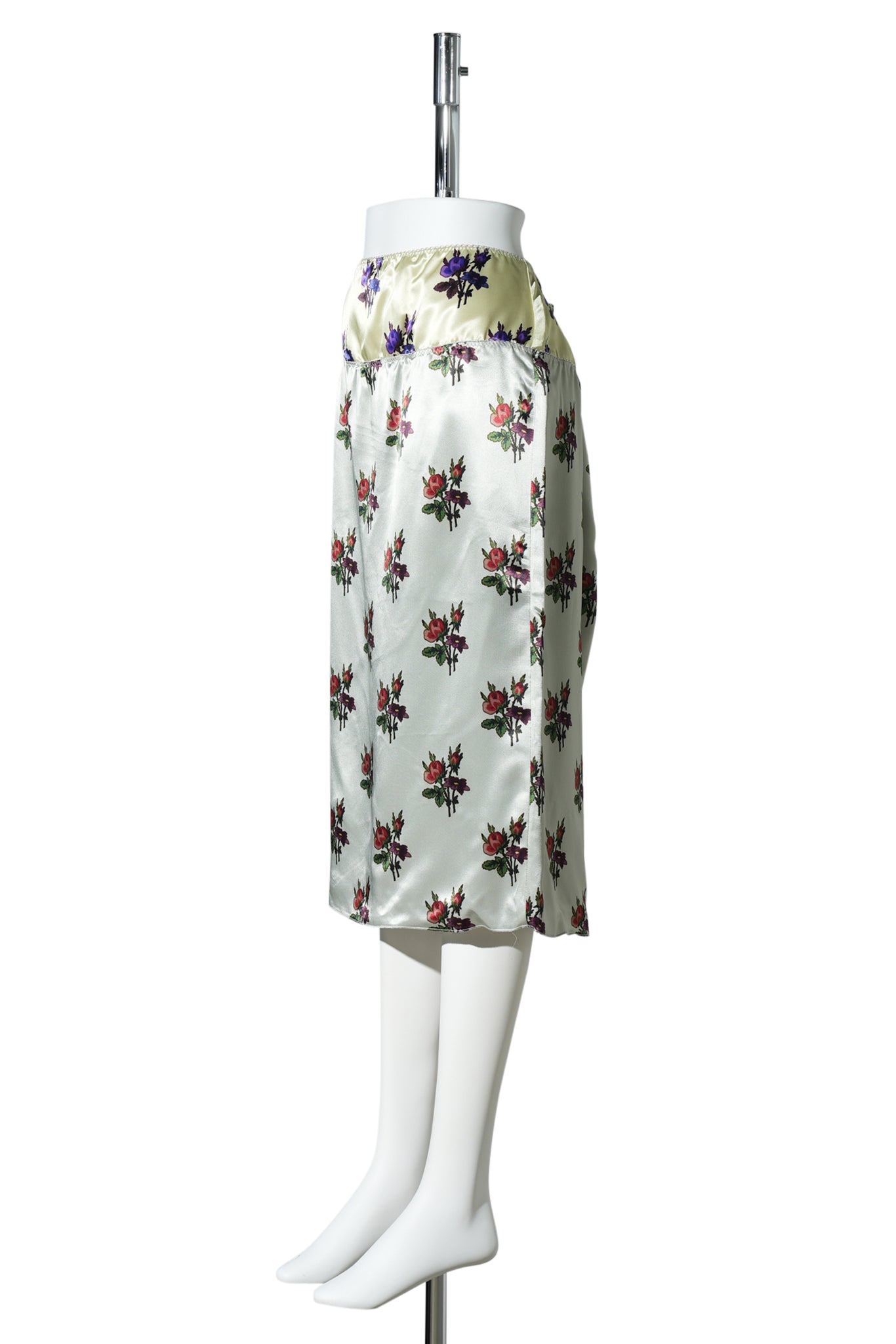 BI-COLOR SLIPSKIRT / MINT/YELLOW