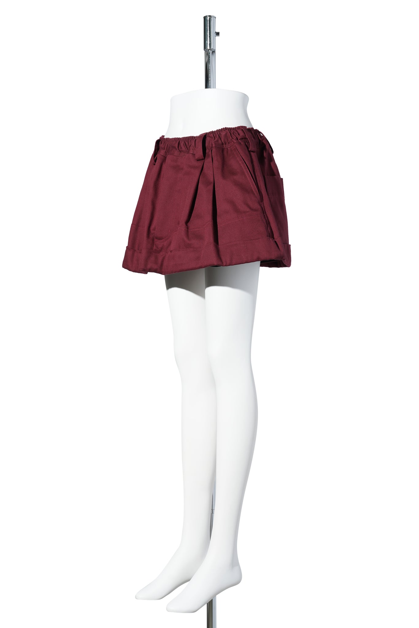 MINI WORKWEAR SKIRT / BURGUNDY