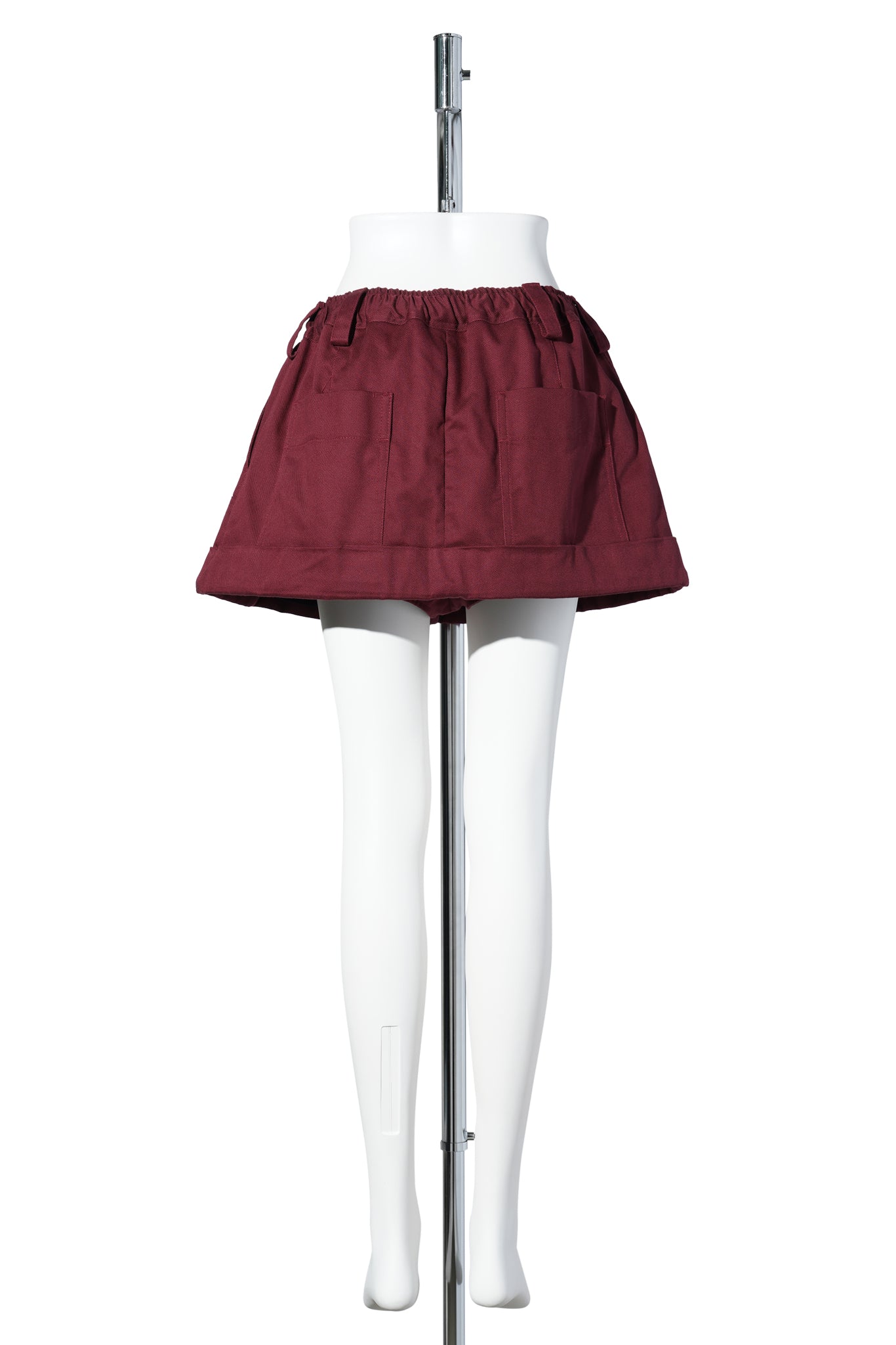 MINI WORKWEAR SKIRT / BURGUNDY