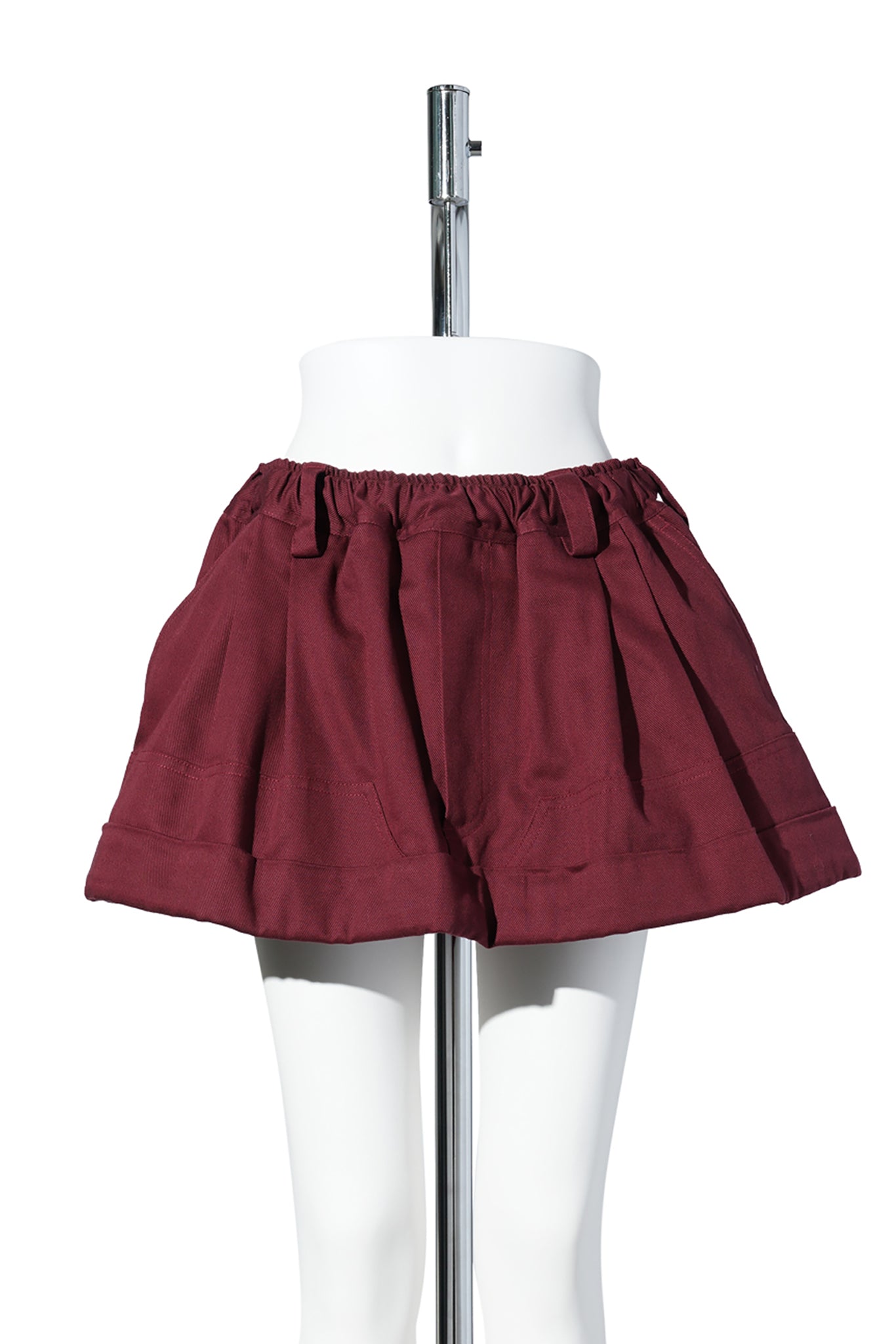 MINI WORKWEAR SKIRT / BURGUNDY