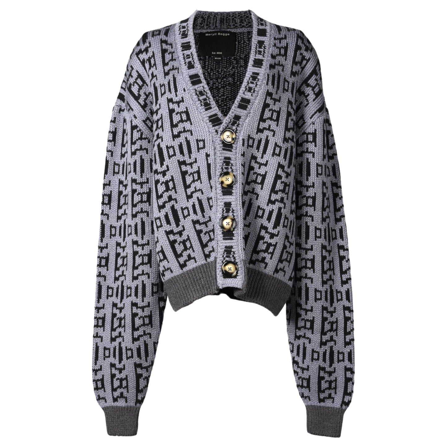 MAZE CARDIGAN / BLACK/GREY