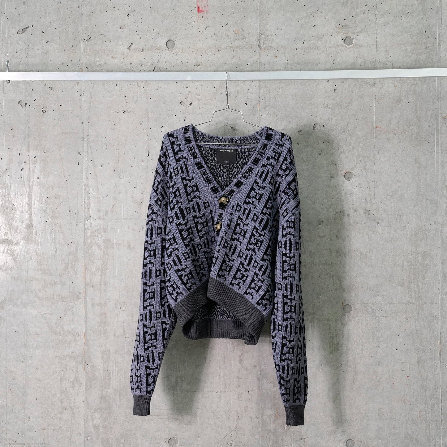 MAZE CARDIGAN / BLACK/GREY