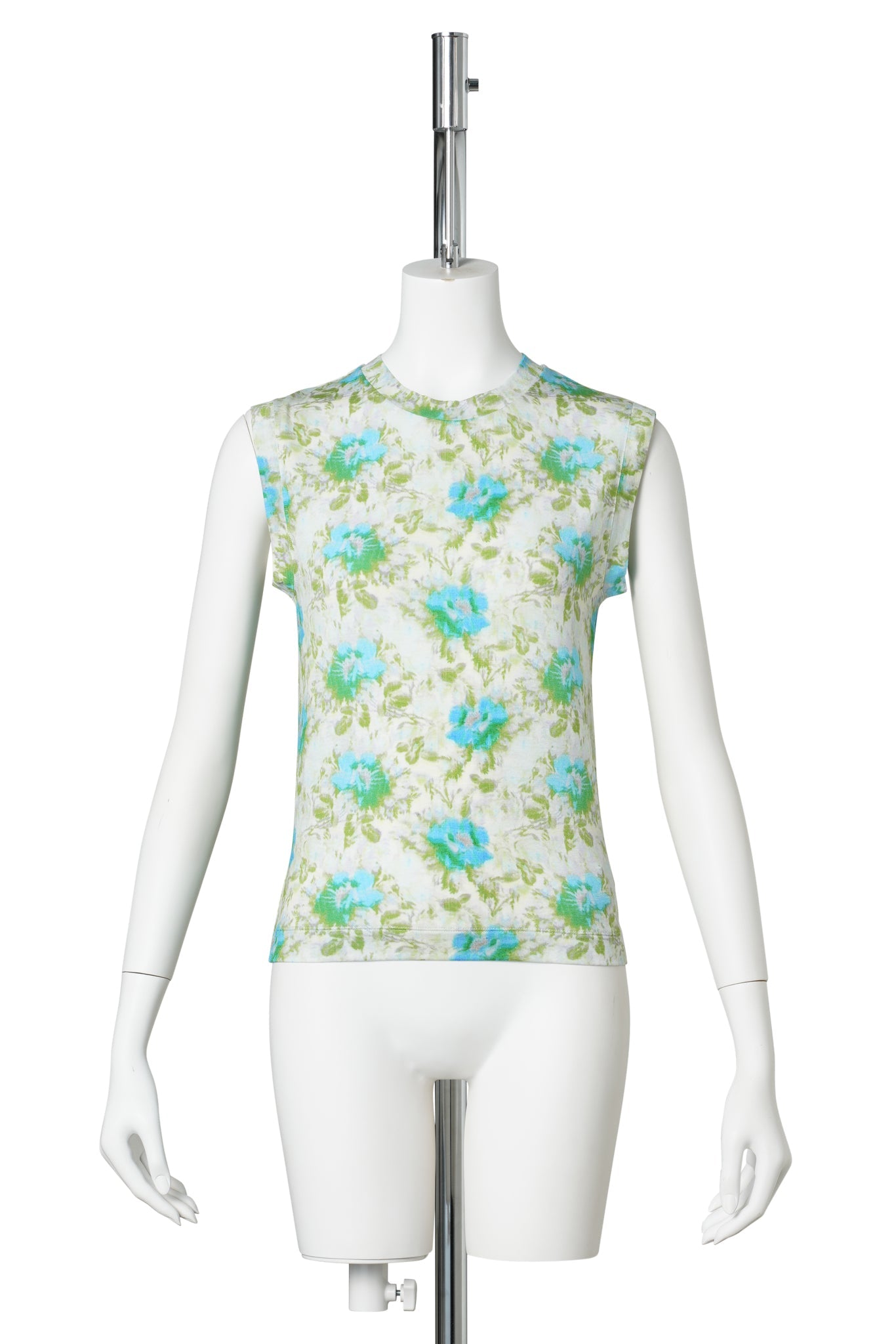 SLEEVELESS T-SHIRT / GREEN/BLUE