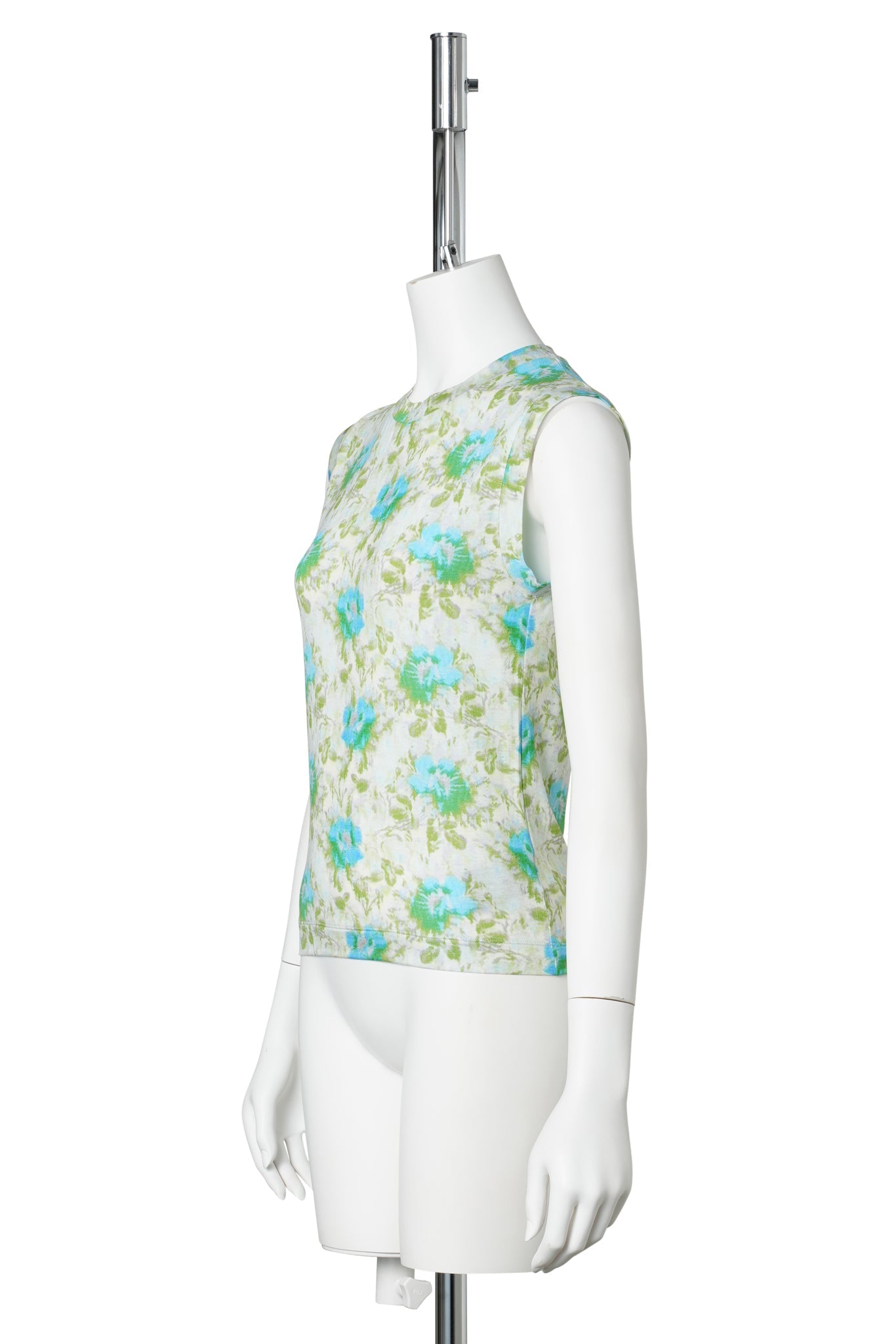 SLEEVELESS T-SHIRT / GREEN/BLUE