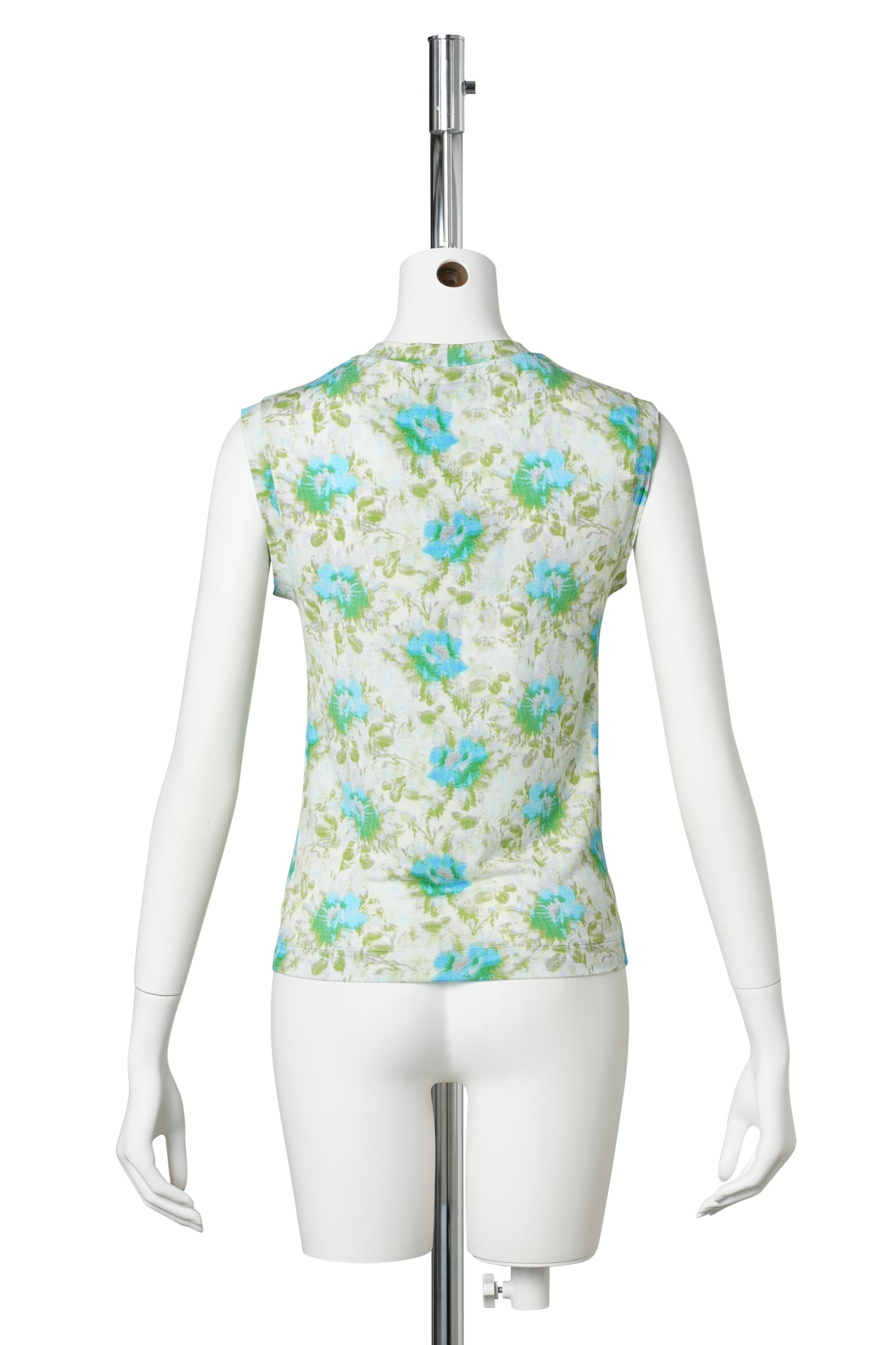 SLEEVELESS T-SHIRT / GREEN/BLUE