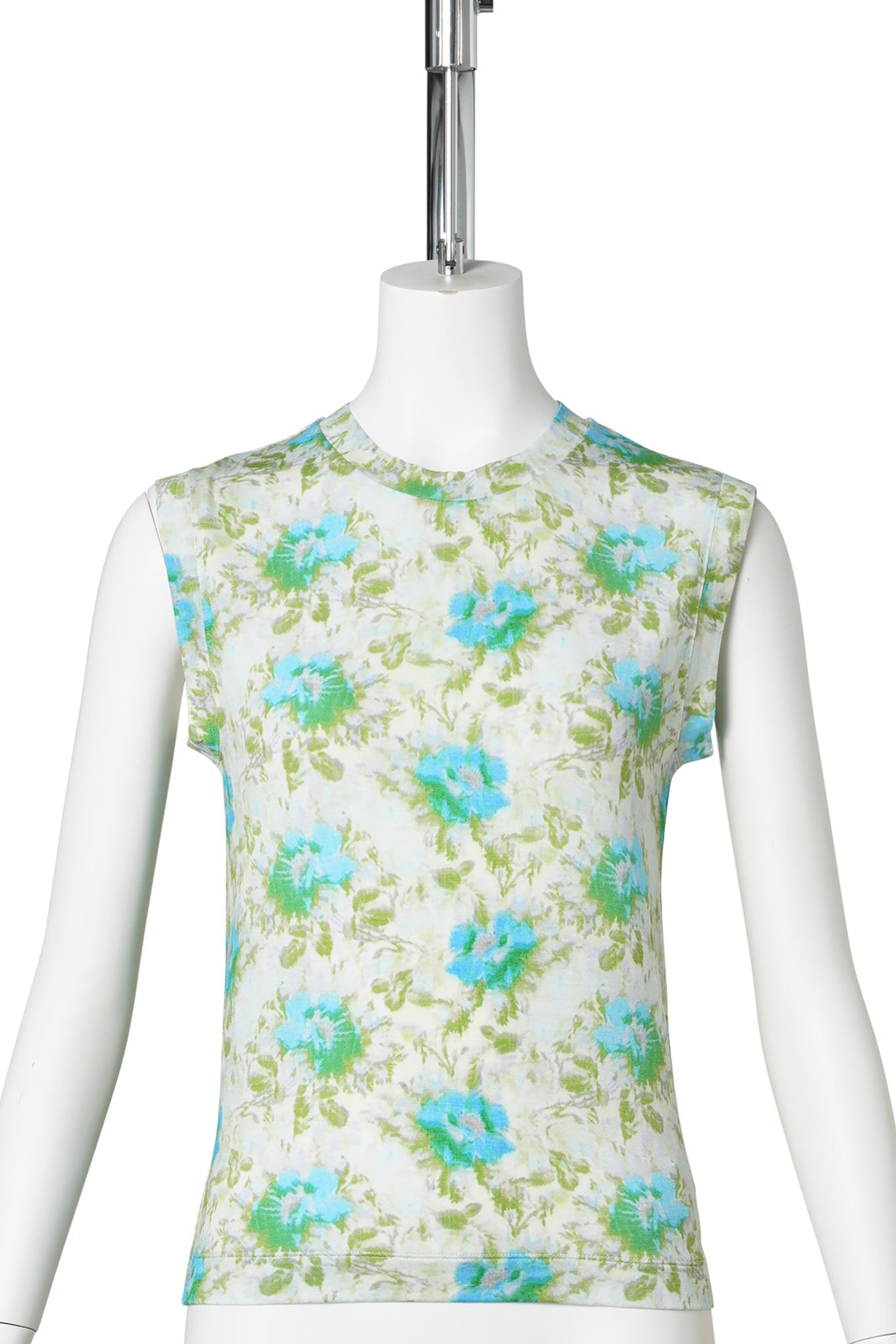 SLEEVELESS T-SHIRT / GREEN/BLUE