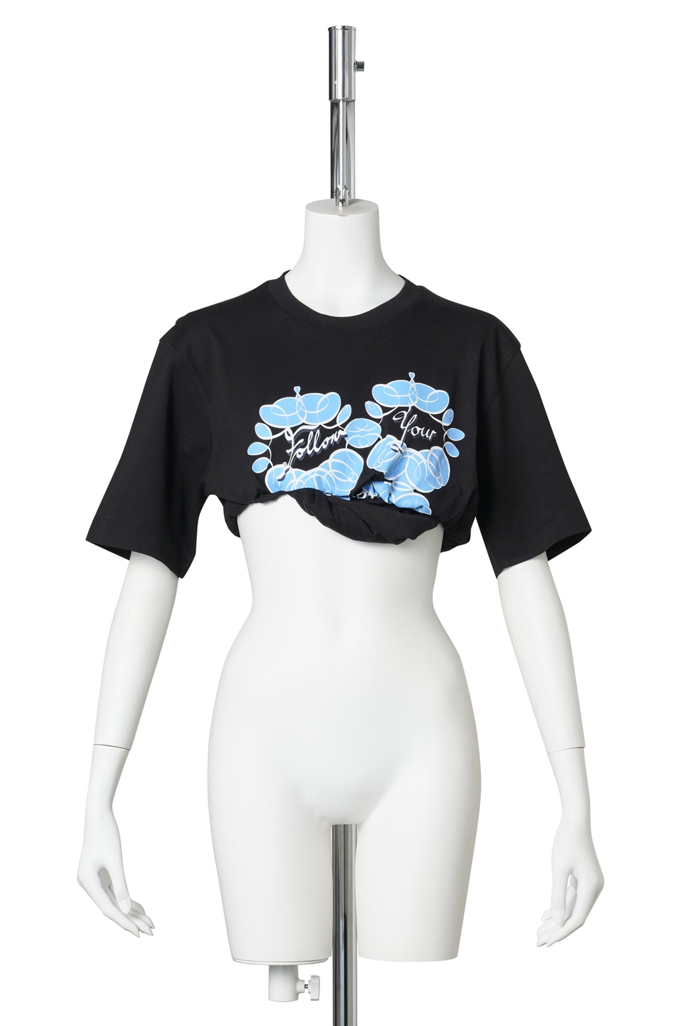 ROLLED UP T-SHIRT / BLACK