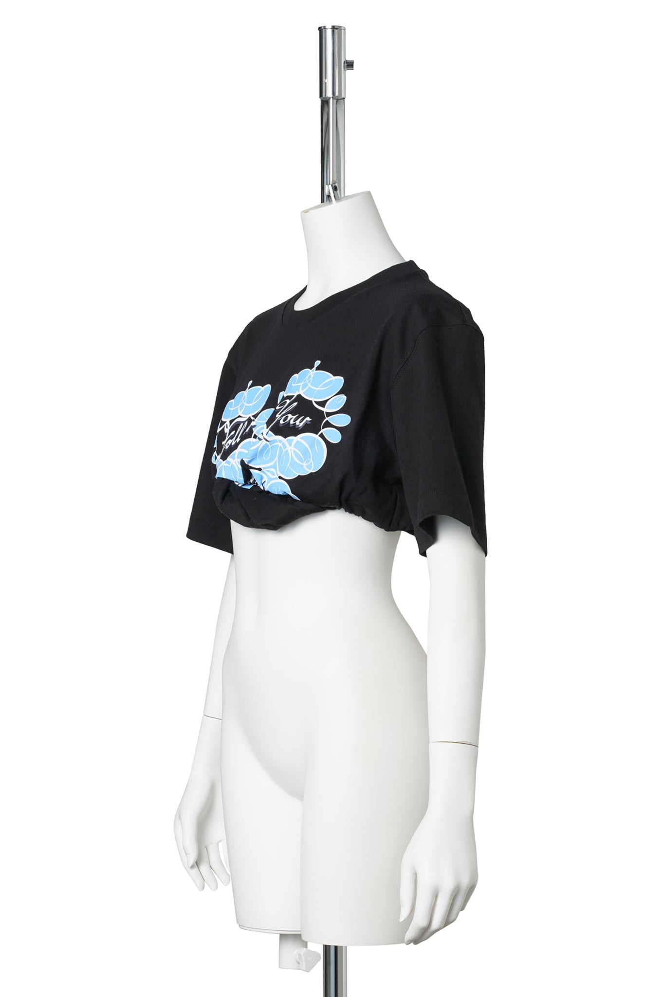 ROLLED UP T-SHIRT / BLACK
