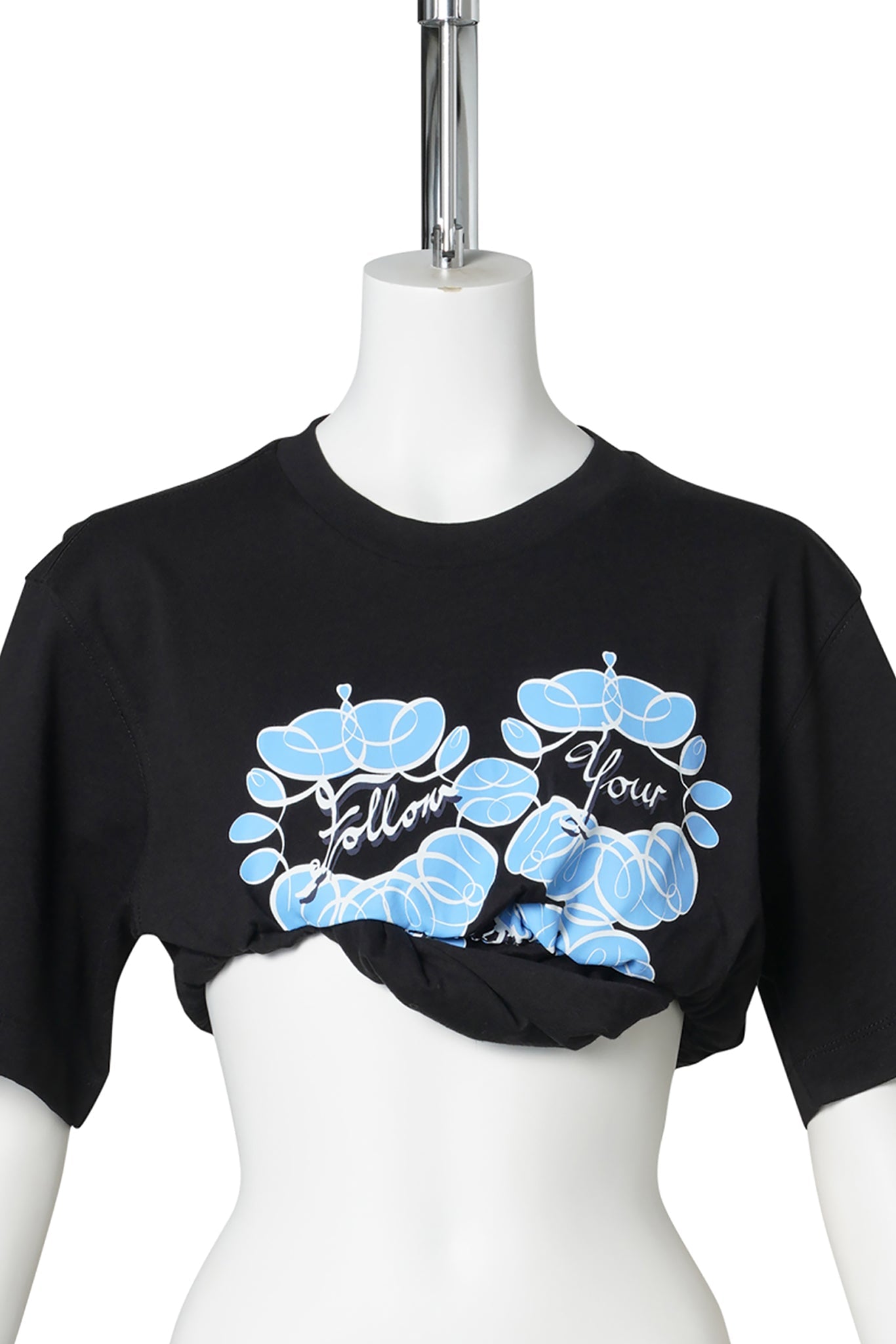 ROLLED UP T-SHIRT / BLACK