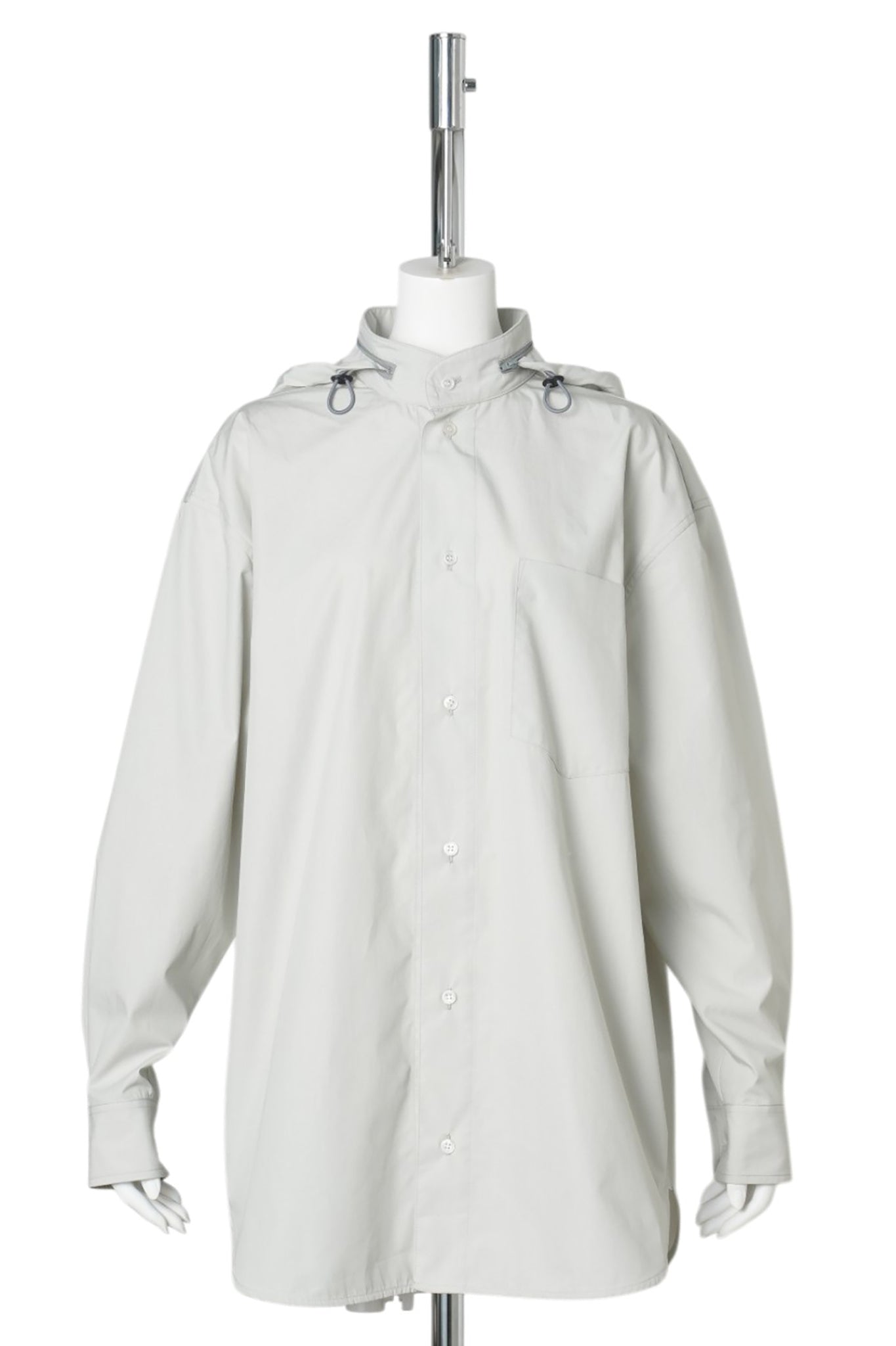 SHIRT W/TRACK HOOD / GREY