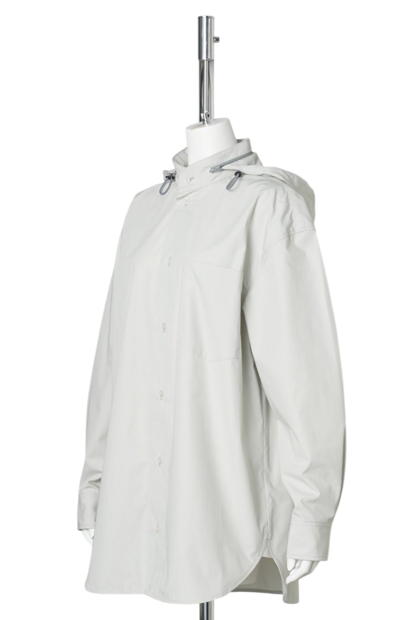 SHIRT W/TRACK HOOD / GREY