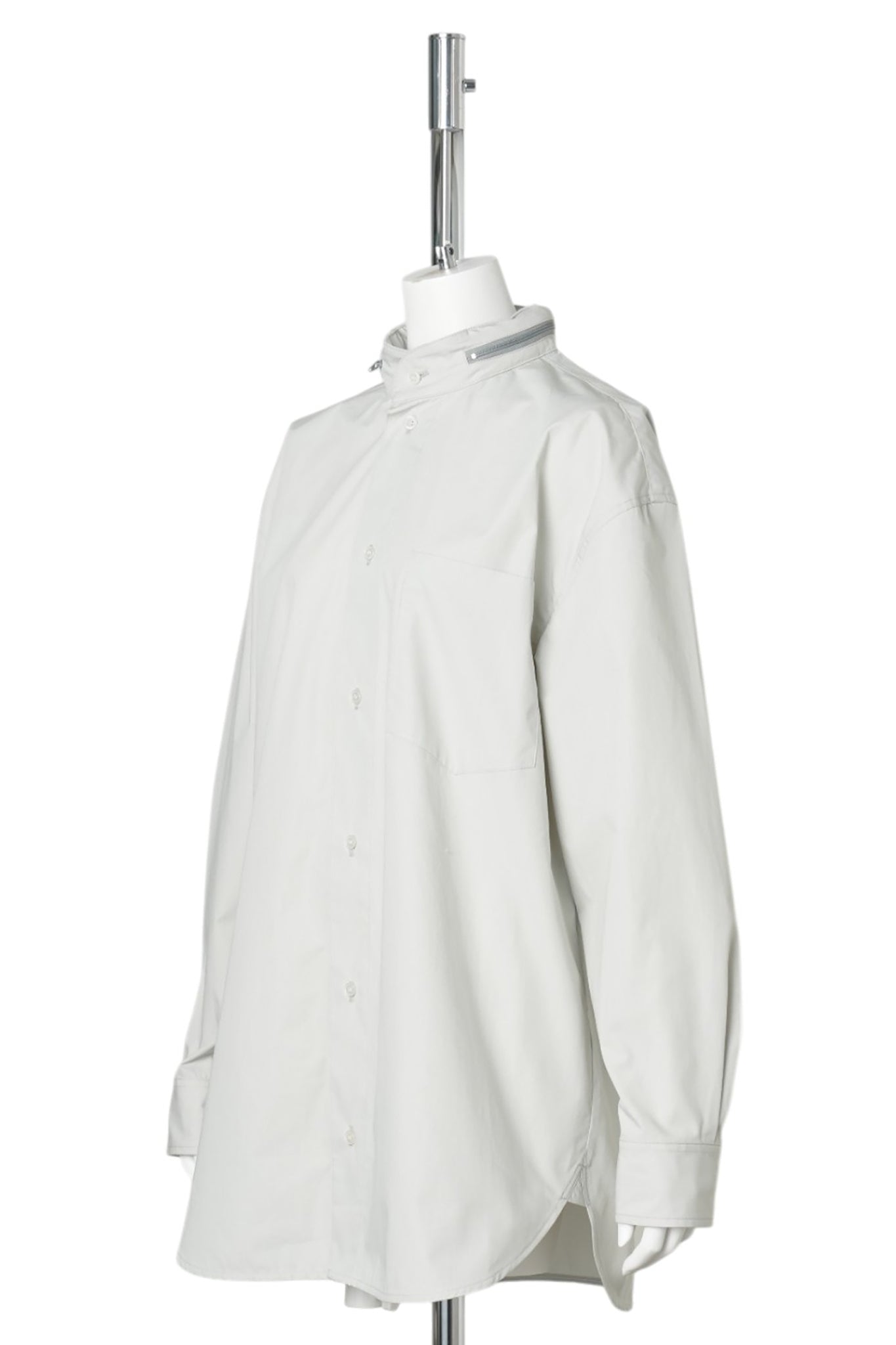 SHIRT W/TRACK HOOD / GREY