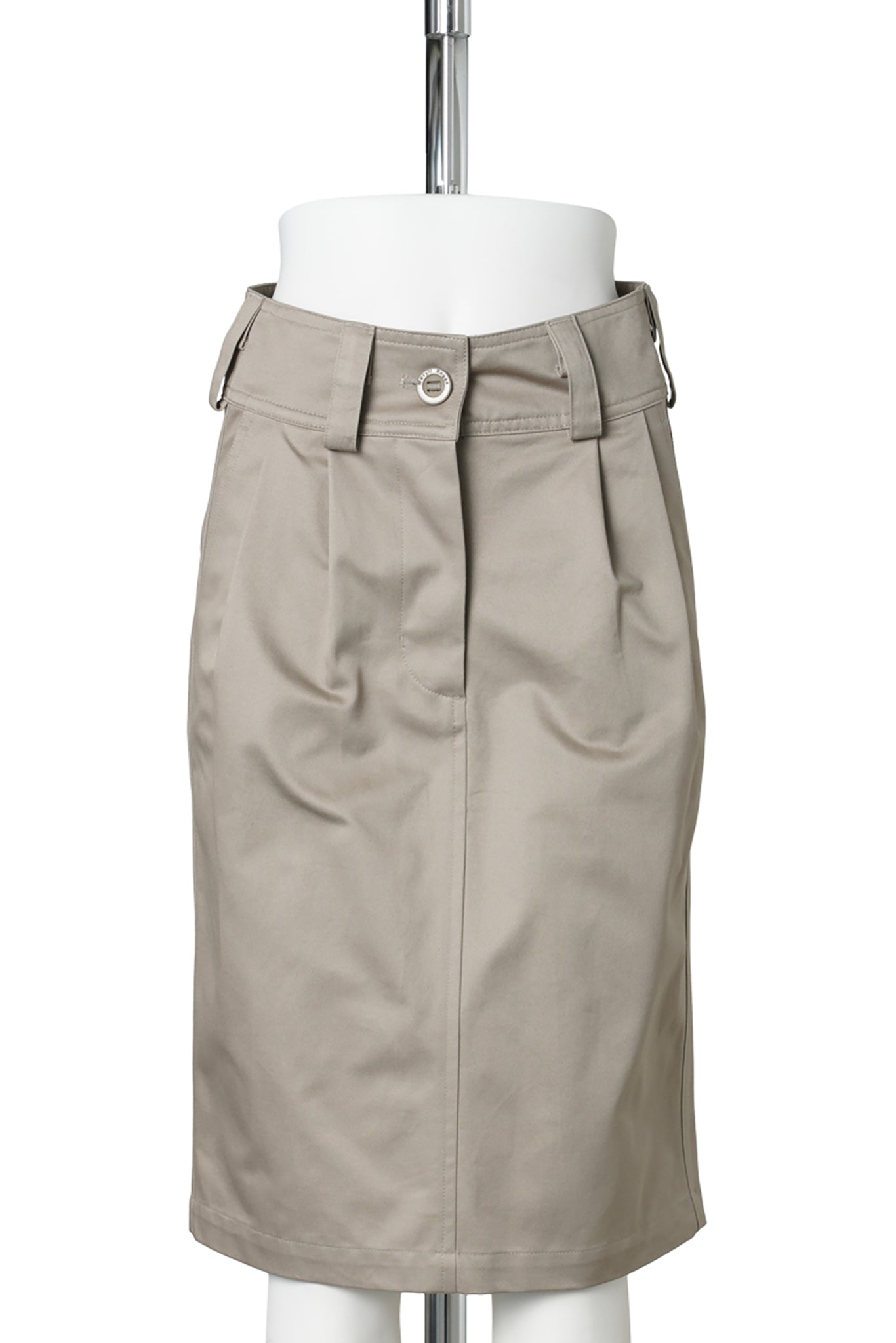 CHINO PENCIL SKIRT / STONE