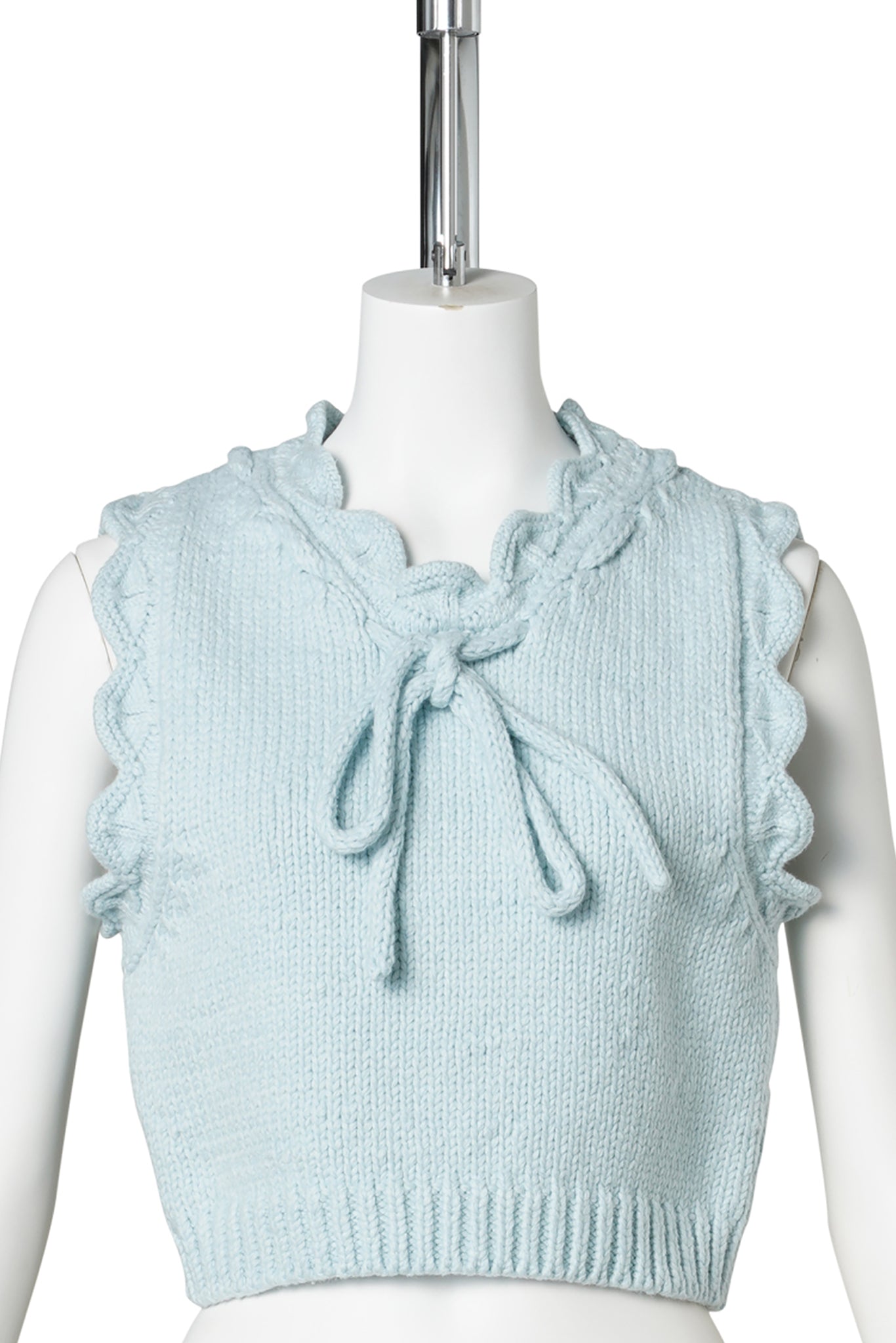 SLEEVELESS CROP TOP / PALE BLUE