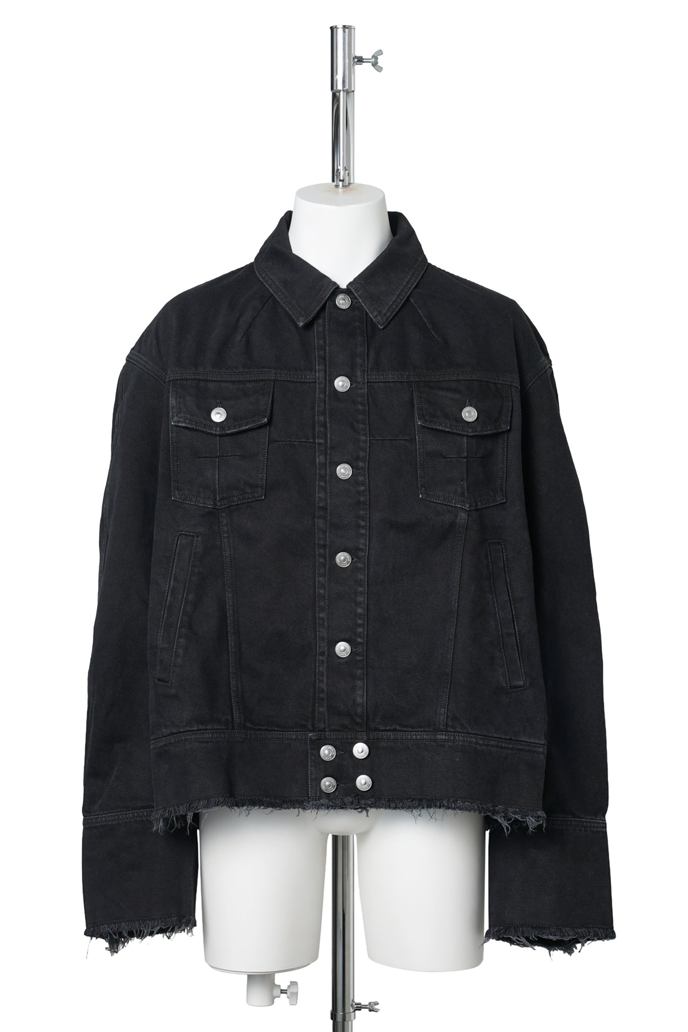 MEN PIERRE M. DENIM JACKET WOVEN / BLACK
