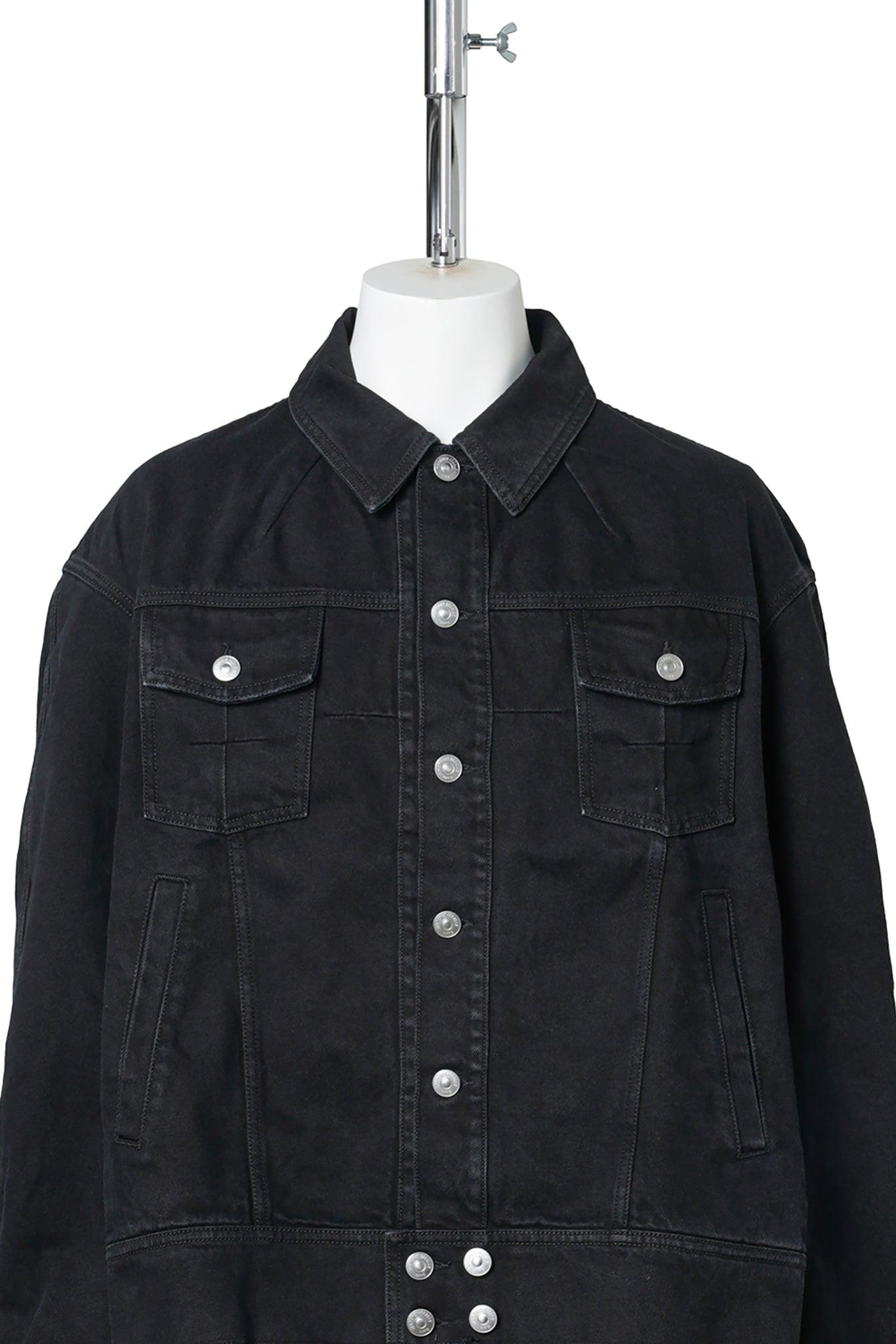 MEN PIERRE M. DENIM JACKET WOVEN / BLACK