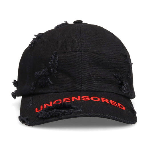 UNISEX UNCENSORED CAP WOVEN / BLACK