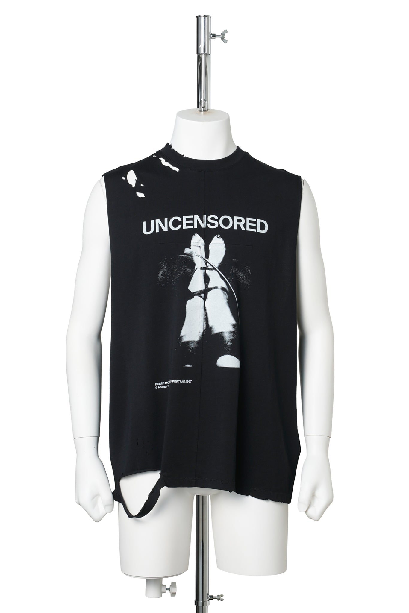 UNISEX FETISCHE CUT OFF TANK KNIT / BLACK