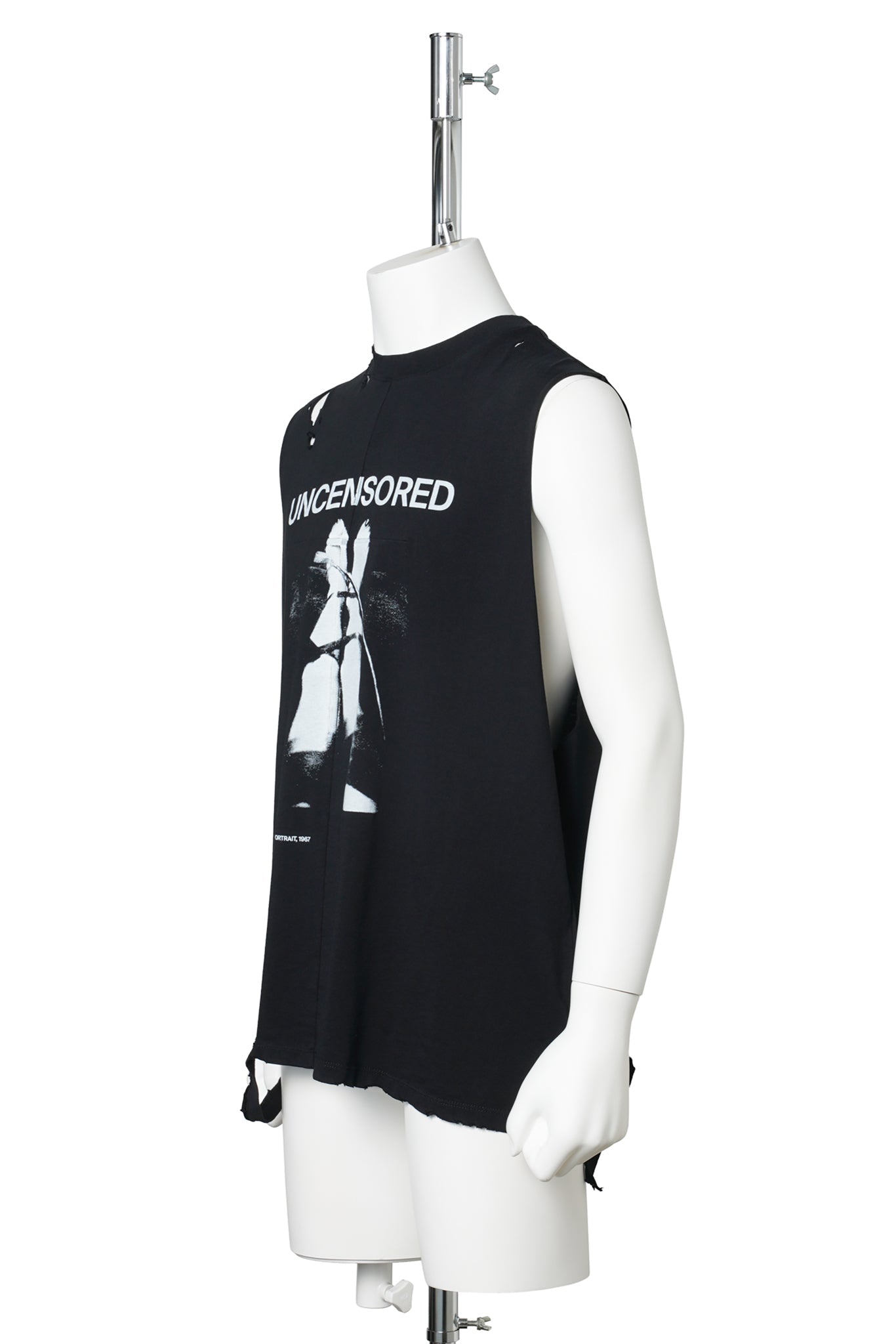 UNISEX FETISCHE CUT OFF TANK KNIT / BLACK