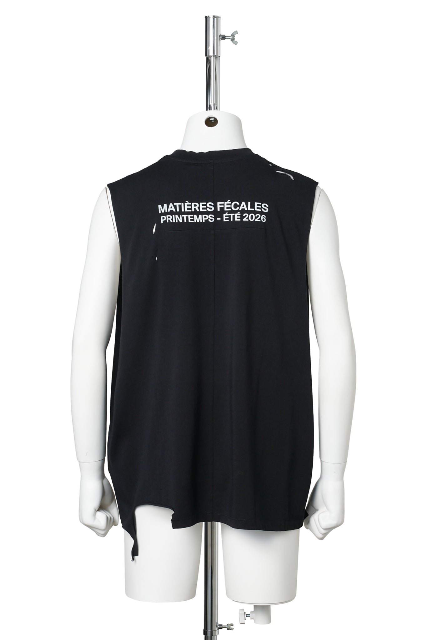 UNISEX FETISCHE CUT OFF TANK KNIT / BLACK