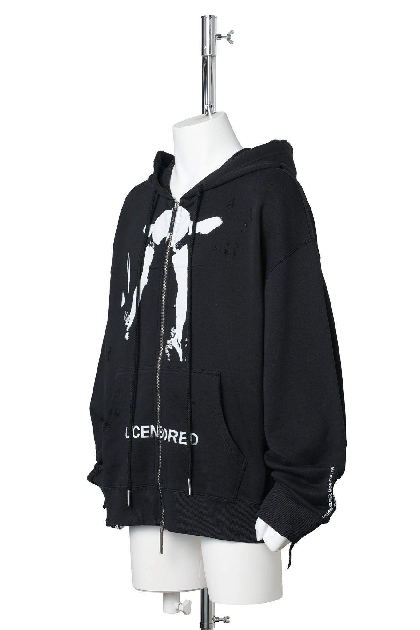 UNISEX CUL HOODIE KNIT / BLACK