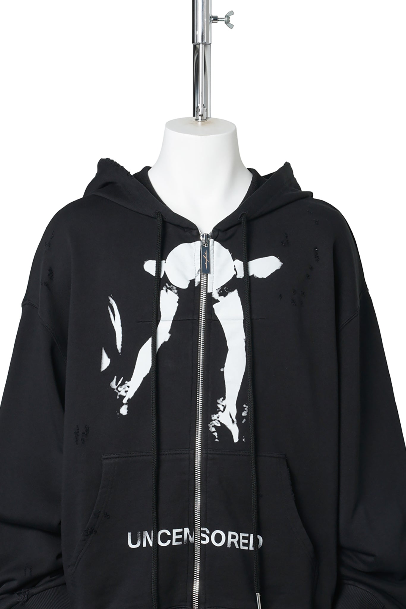 UNISEX CUL HOODIE KNIT / BLACK