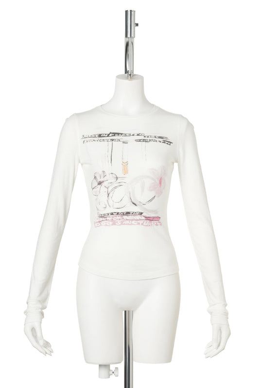 CIGGIE L/S T-SHIRT / WHITE